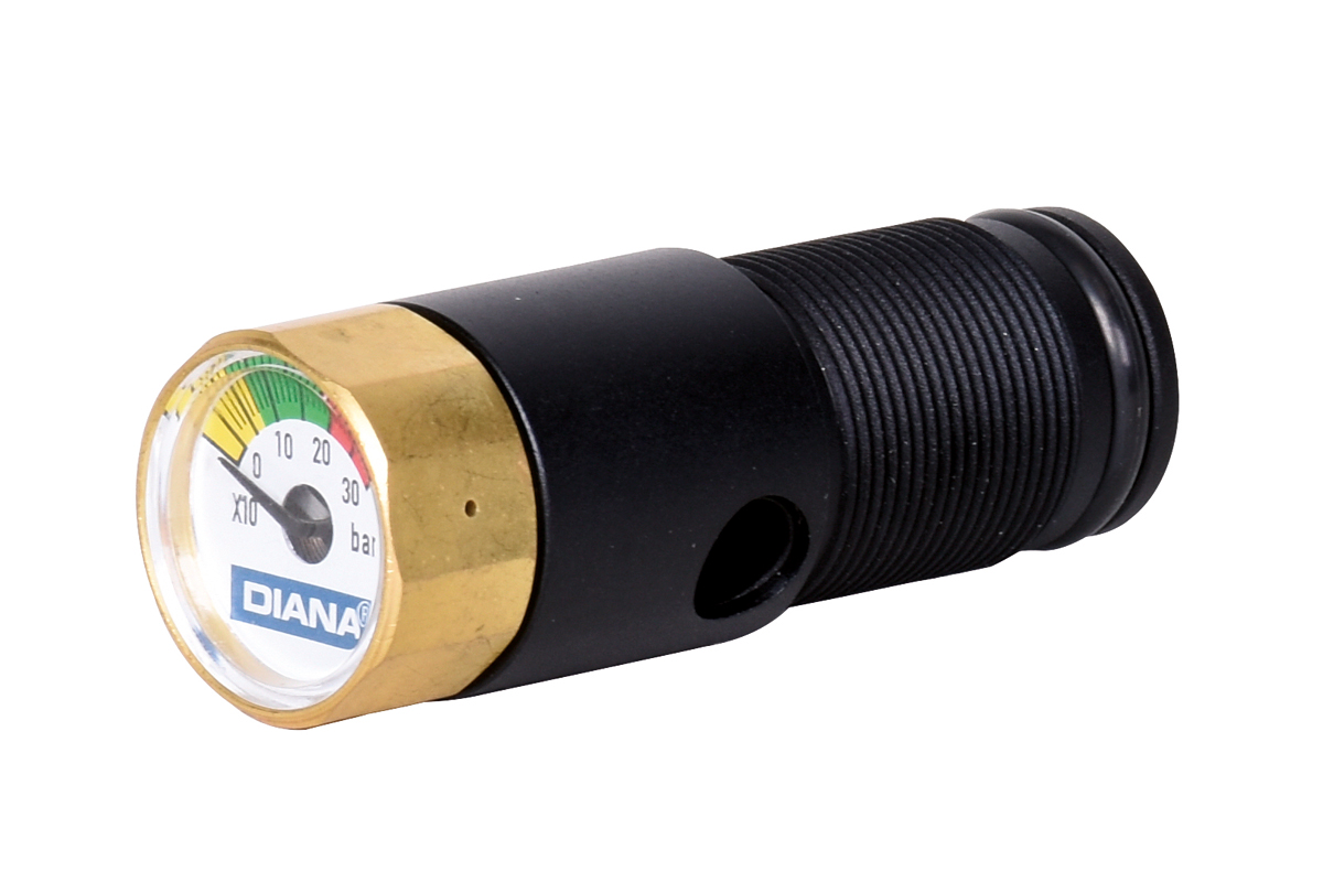 Zusatzventil mit Manometer für Regulator DIANA stormrider Zusatzventil mit Manometer für Regulator DIANA stormrider