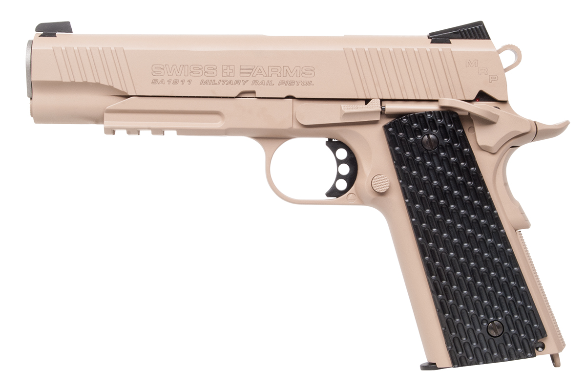 Swiss Arms P1911 Tan 4,5mm BB - Druckluft Co2 BlowBack