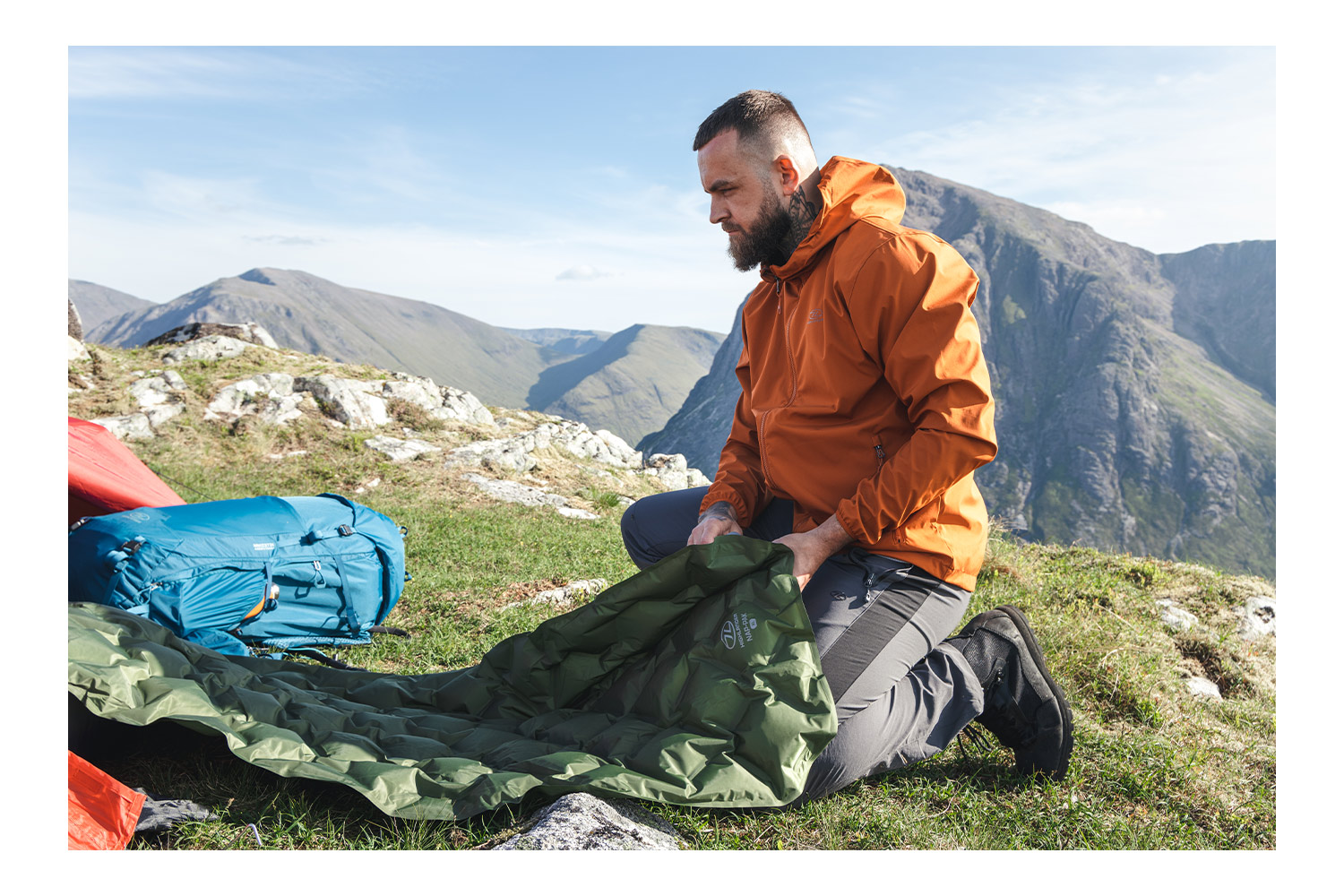 Highlander Aufblasbare Isomatte Nap Pak XL Oliv