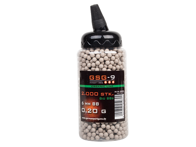 GSG-9 Organic Line 6mm BIO BBs Weiß 0,20 g 2.000 Stück GSG-9 Organic Line 6mm BIO BBs Weiß 0,20 g 2.000 Stück