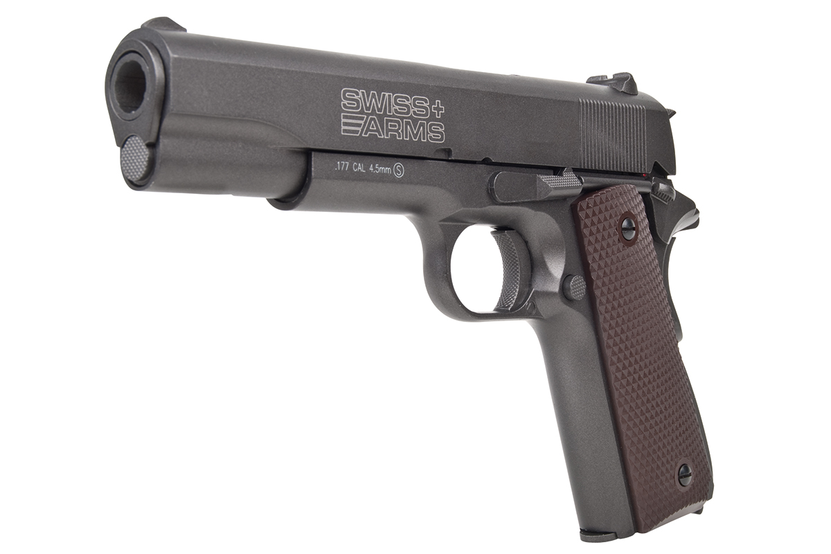 Swiss Arms P1911 Schwarz 4,5mm BB - Druckluft Co2 BlowBack