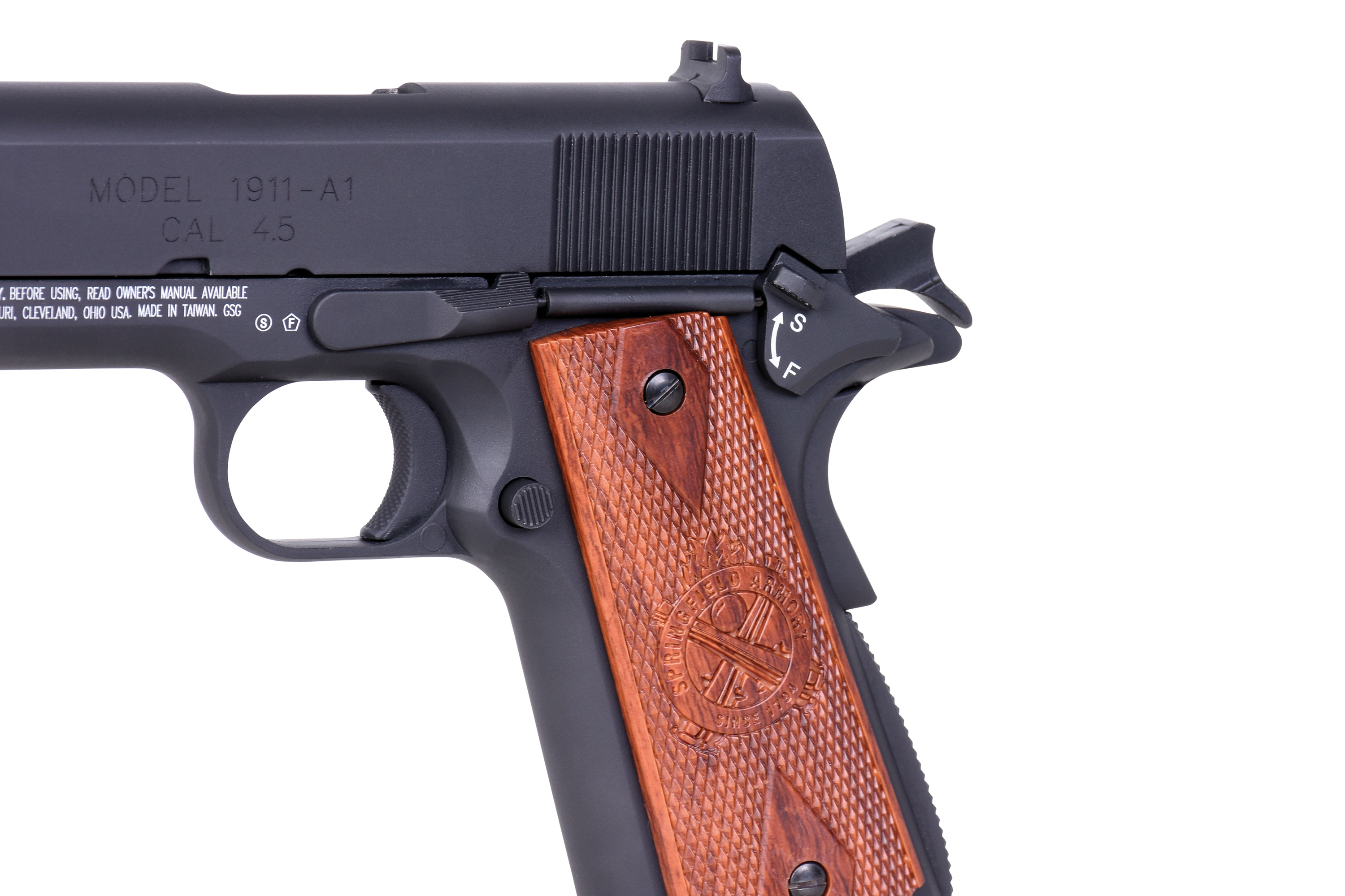 Springfield 1911 Mil-Spec Schwarz 4,5mm BB - Druckluft Co2 BlowBack