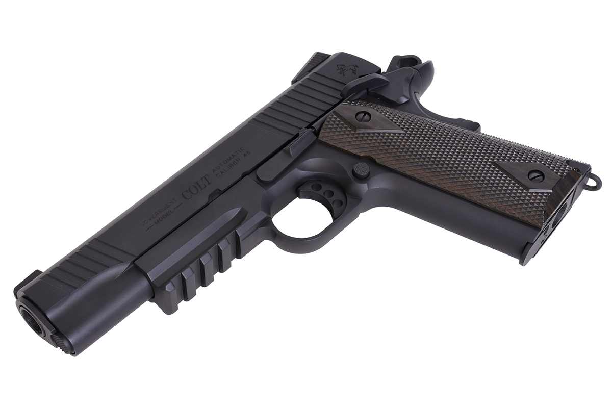 Colt 1911 Railgun Schwarz 6mm - Airsoft Co2 BlowBack