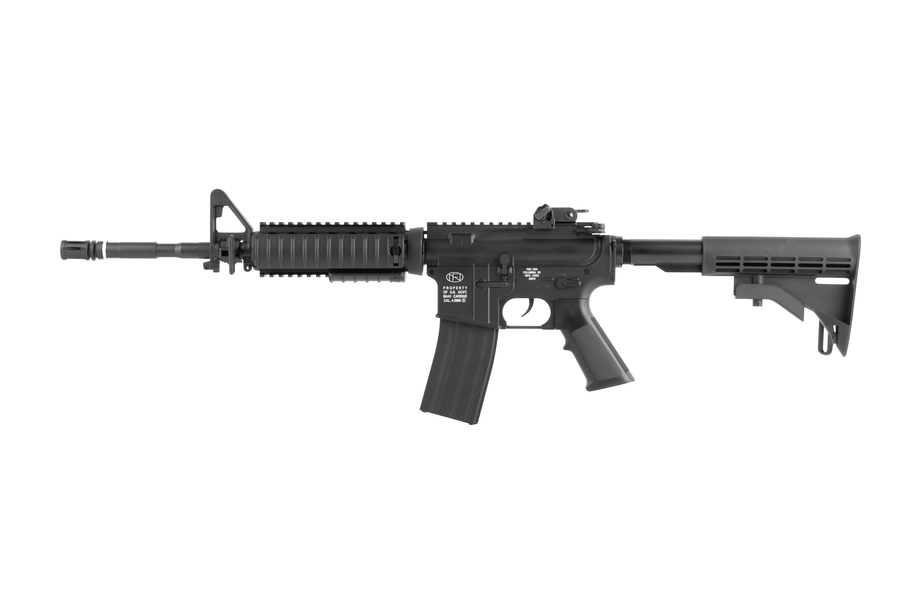 FN Herstal M4A1 Schwarz 4,5mm BB - Druckluft Co2 Non BlowBack