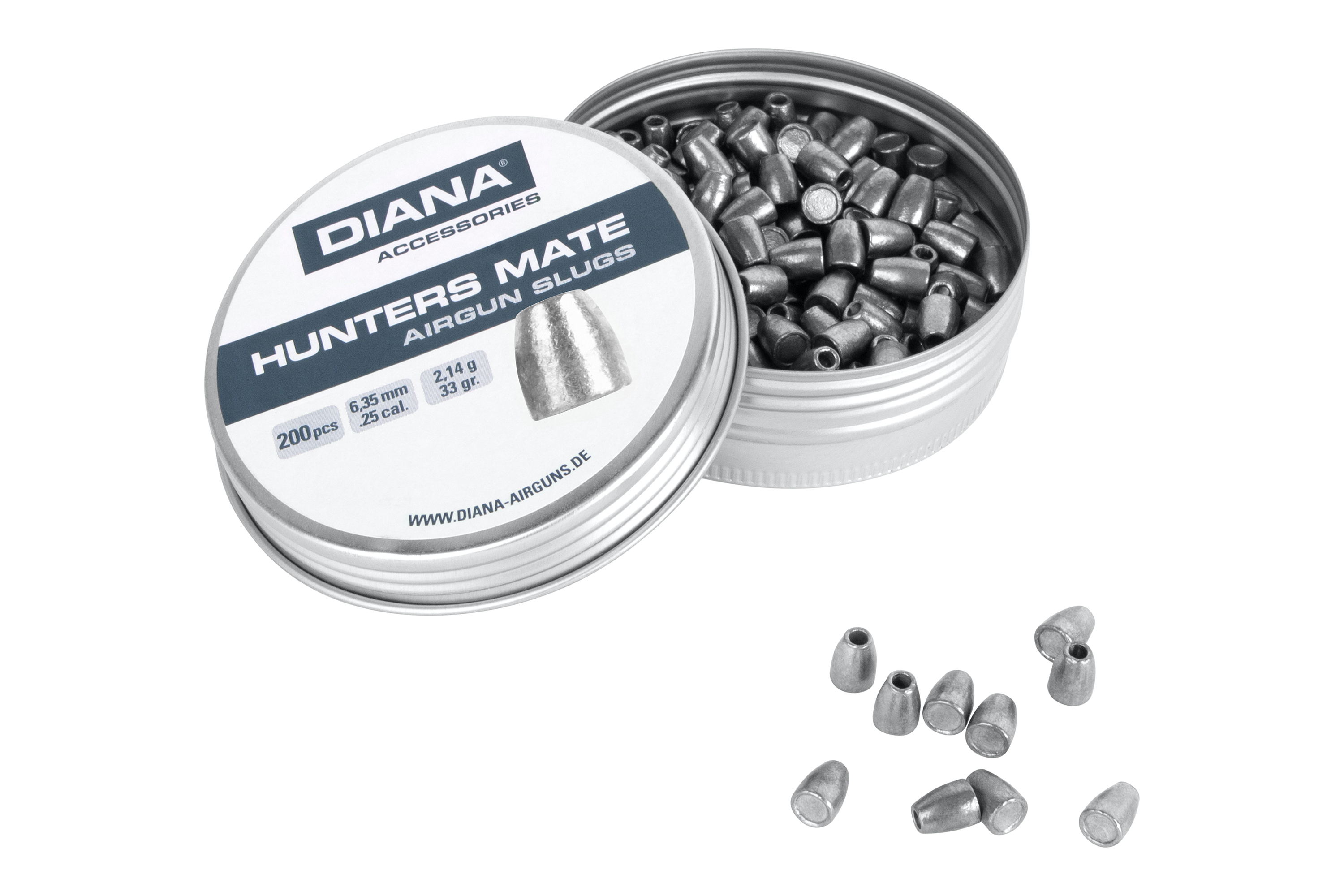 DIANA Hunters Mate Slugs 6,35mm 2,14g 200 Stück DIANA Hunters Mate Slugs 6,35mm 2,14g 200 Stück