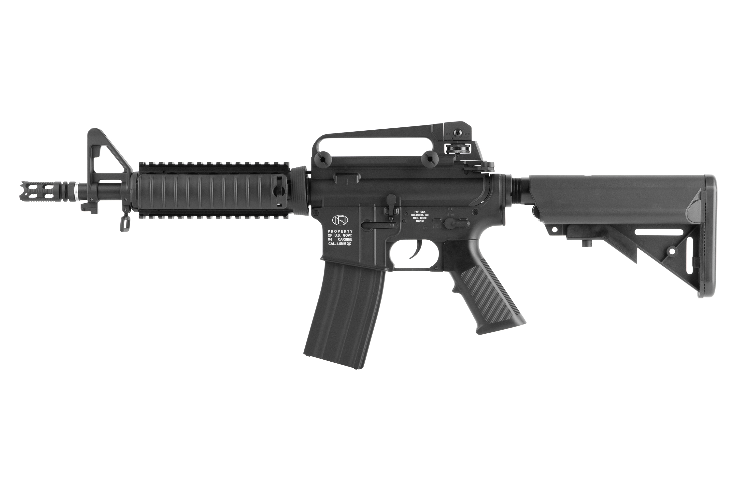 FN Herstal M4 RIS Schwarz 4,5mm BB - Druckluft Co2 Non BlowBack