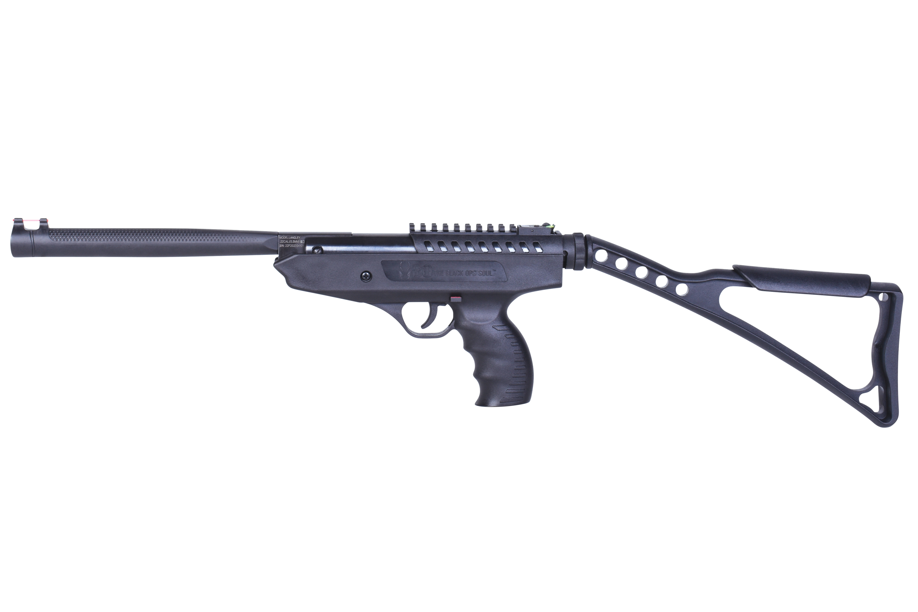 BO Manufacture Langley Pro Sniper Schwarz 4,5mm - Druckluft Federdruck | Knicklauf