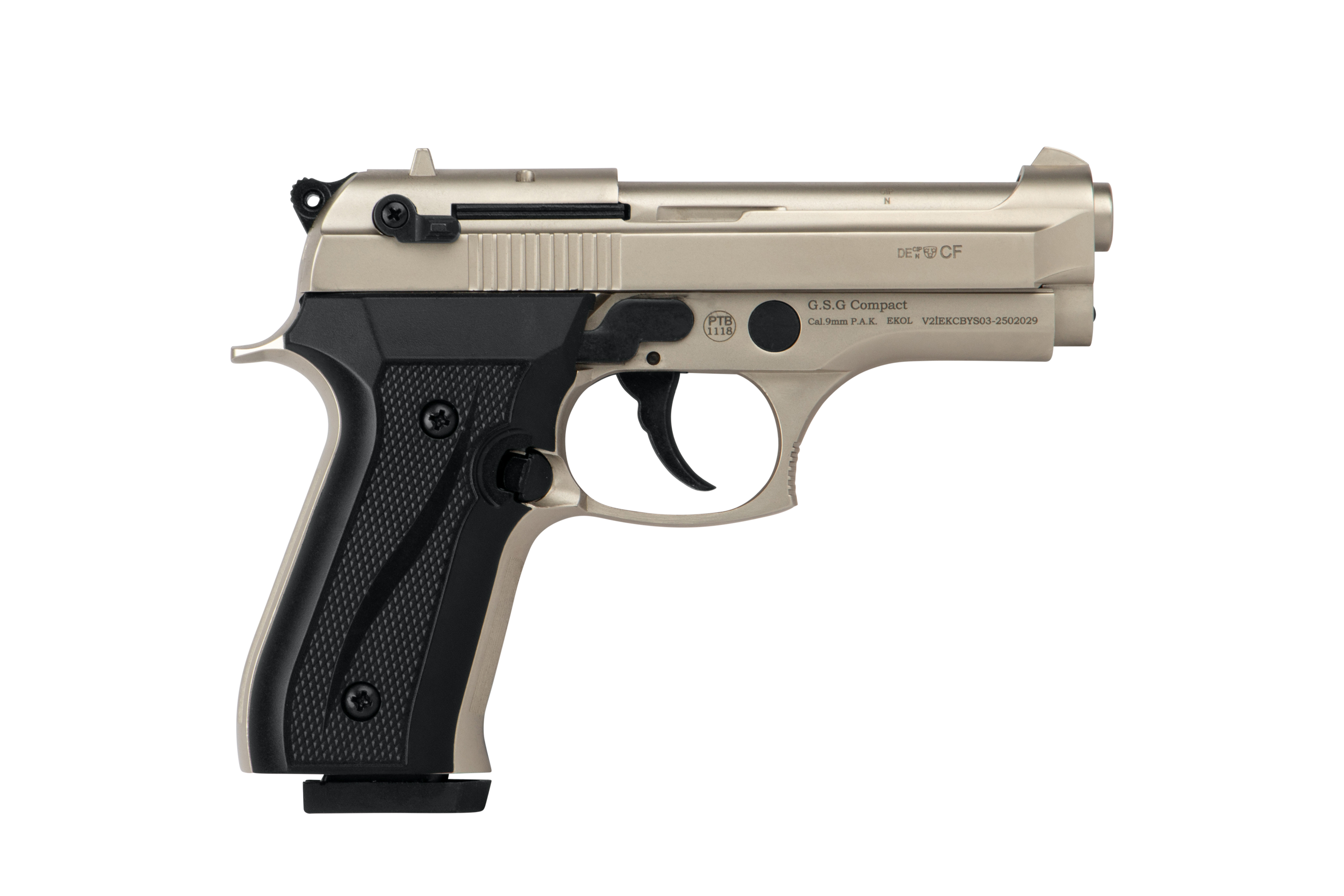 EKOL Compact Nickel 9mm P.A.K. - Gas Signal
