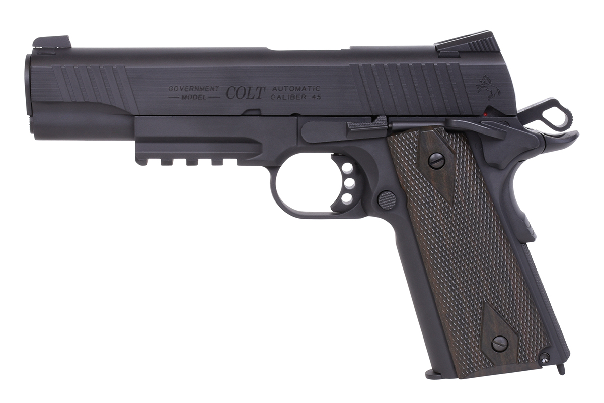 Colt 1911 Railgun Schwarz 6mm - Airsoft Co2 BlowBack