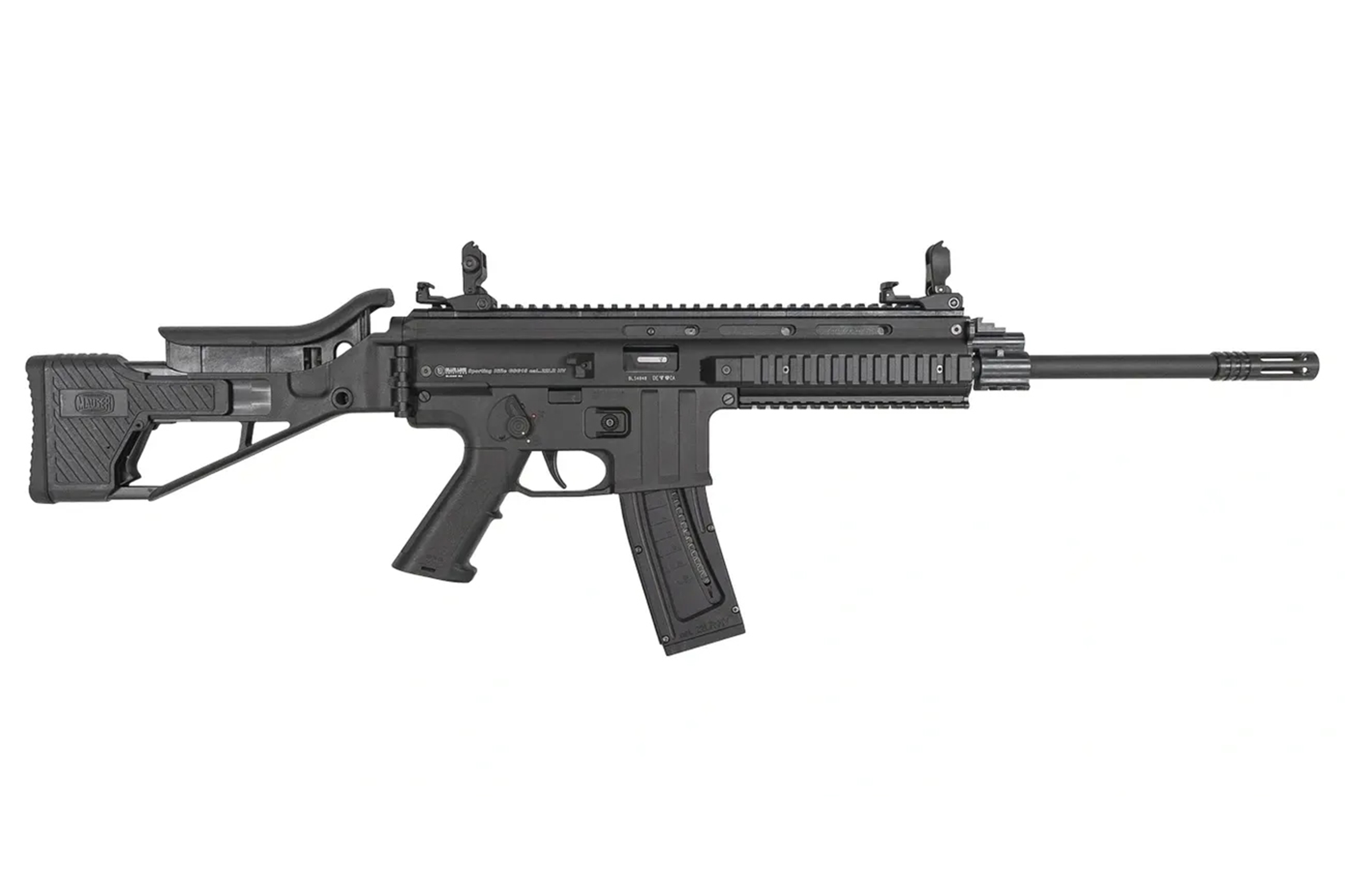 Umarex 2.5J Luftgewehr mit taktischem Design, verstellbarem Schaft und Picatinny-Schiene für Zubehör.