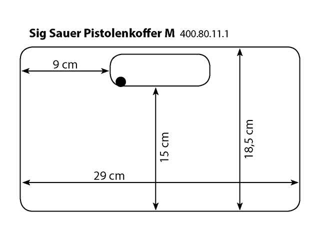 SIG SAUER Pistolenkoffer 31cm Schwarz