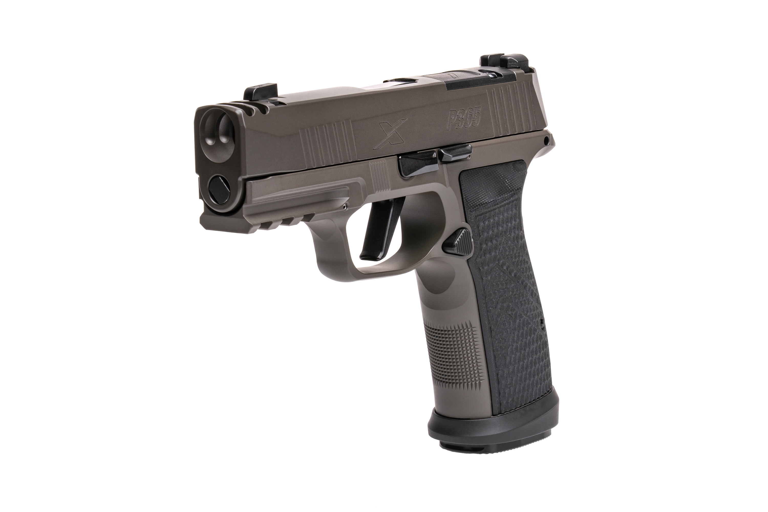 Umarex P99 Luftpistole in Dunkelgrau mit strukturiertem Griff und taktischem Design für präzises Schießen.