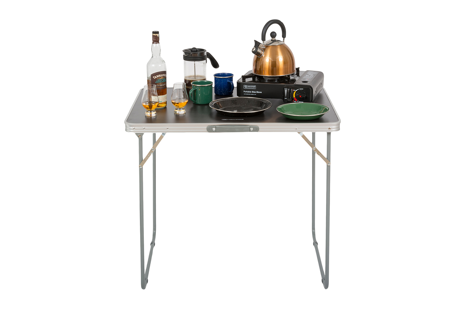 Highlander Campingtisch Klappbar Single 80x60 MDF/Metall