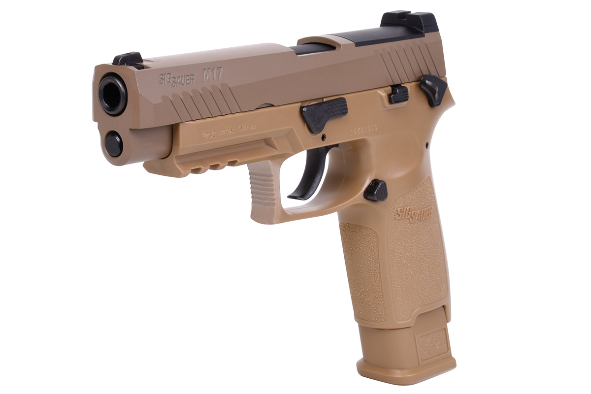 SIG SAUER P320-M17 Tan 4,5mm - Druckluft Co2 BlowBack SIG SAUER P320-M17 Tan 4,5mm - Druckluft Co2 BlowBack