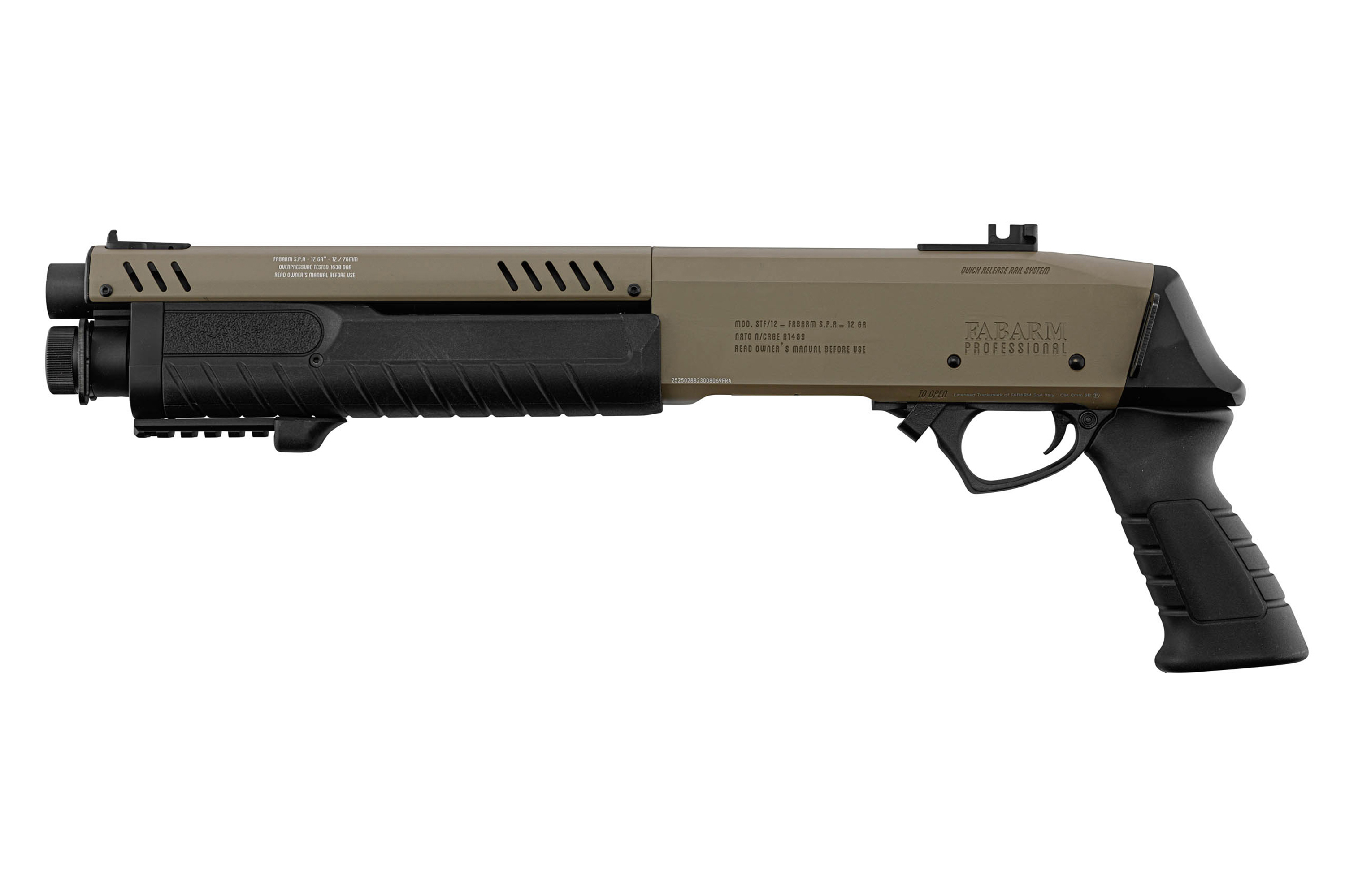 FABARM STF12 Initial short FDE 6mm - Airsoft Gas Non BlowBack FABARM STF12 Initial short FDE 6mm - Airsoft Gas Non BlowBack