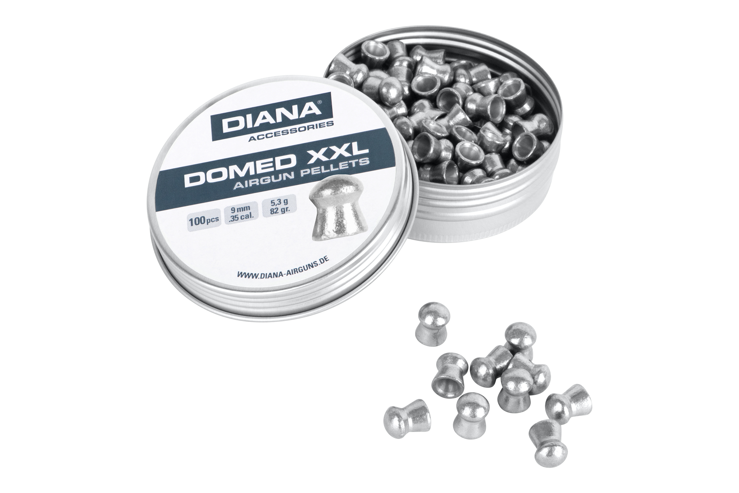 DIANA DOMED XXL Rundkopf Diabolos glatt 9 mm (.35) 100 Stück