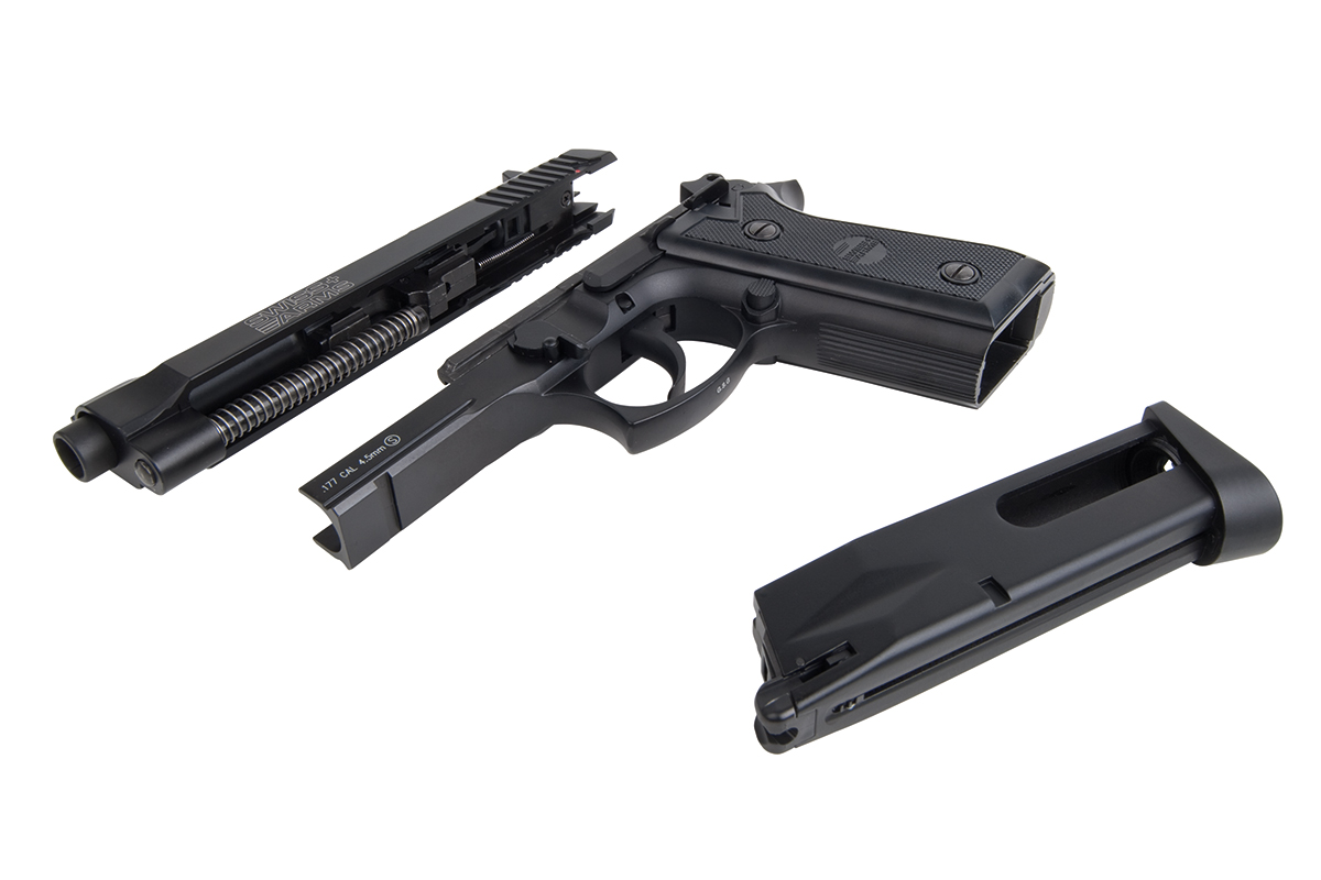 Swiss Arms P92 Schwarz 4,5mm BB - Druckluft Co2 BlowBack