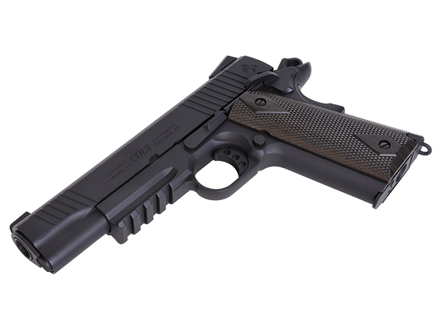 Colt 1911 Railgun Schwarz 6mm - Airsoft Co2 BlowBack