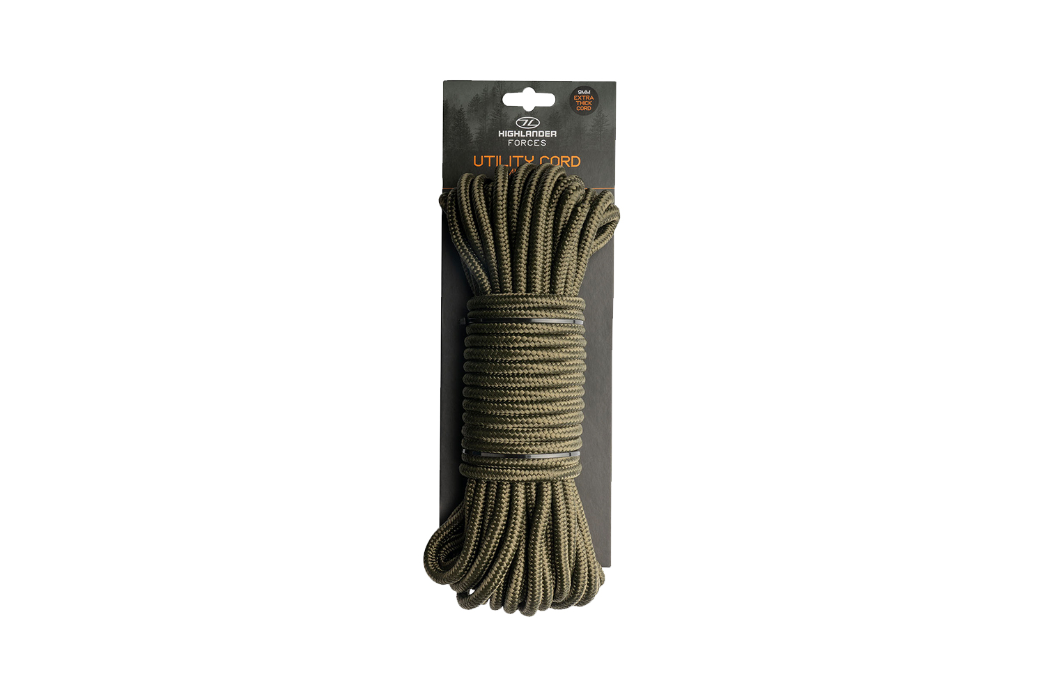 Highlander Forces Allzweckseil 9 mm x 15 m Oliv
