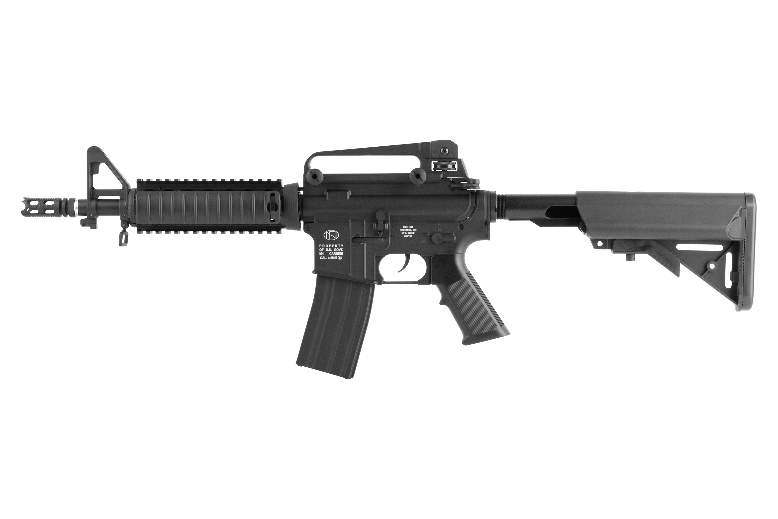 FN Herstal M4 RIS Schwarz 4,5mm BB - Druckluft Co2 Non BlowBack