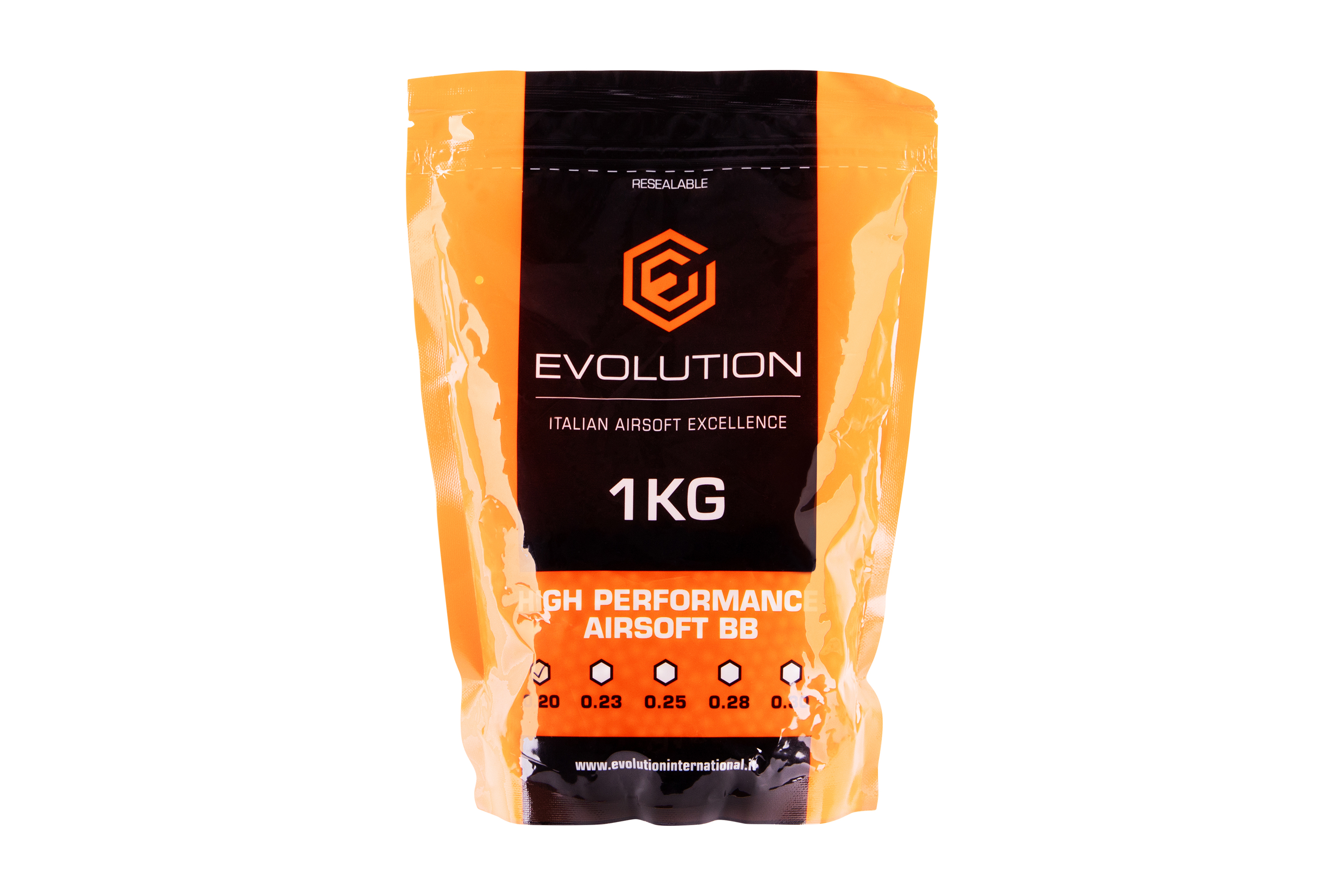 Evolution High Performance Airsoft BBs 6mm 0,20g 5.000 Stück Evolution High Performance Airsoft BBs 6mm 0,20g 5.000 Stück