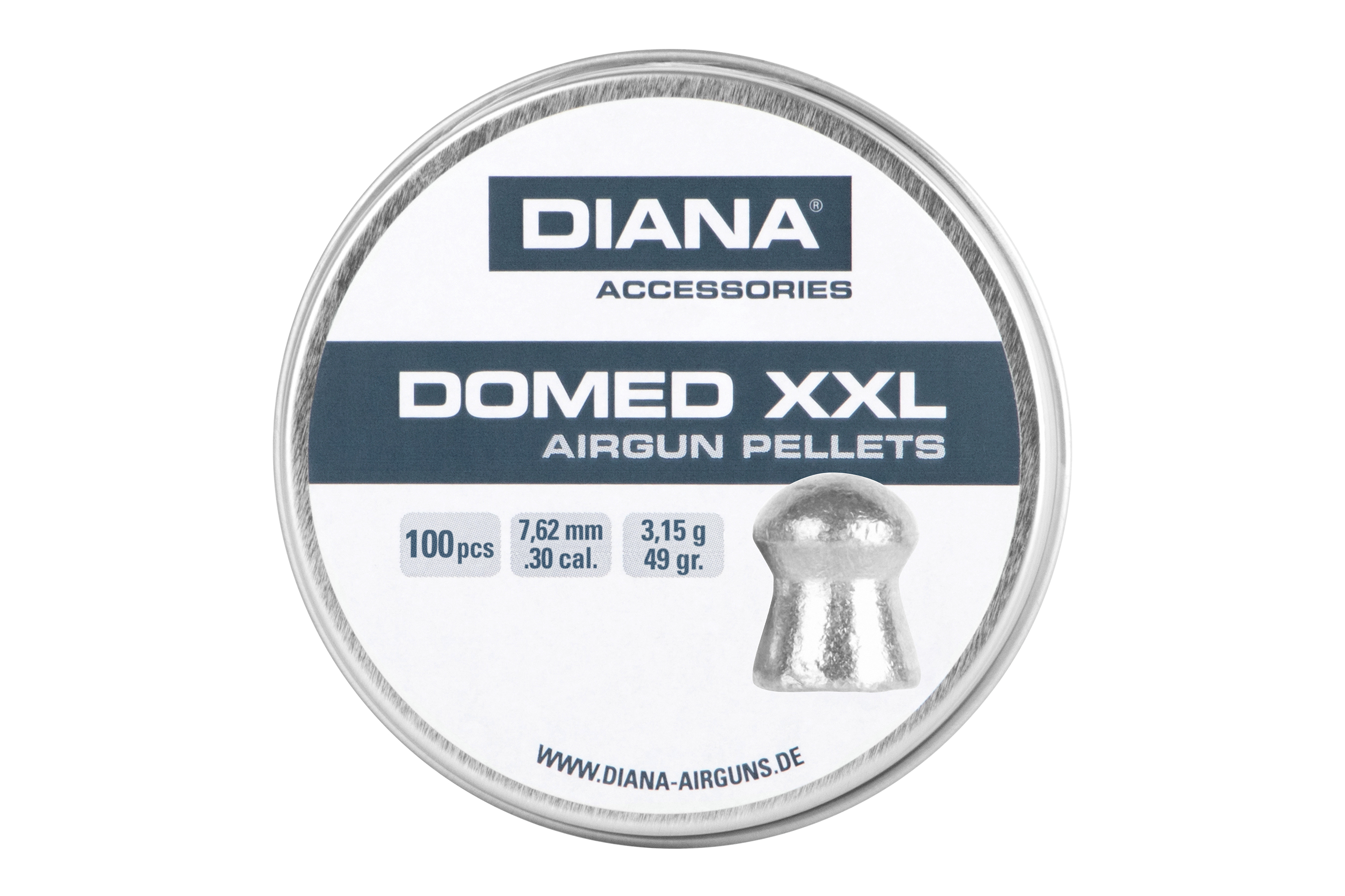 DIANA DOMED XXL Rundkopf Diabolos glatt 7,62mm (.30) 100 Stk