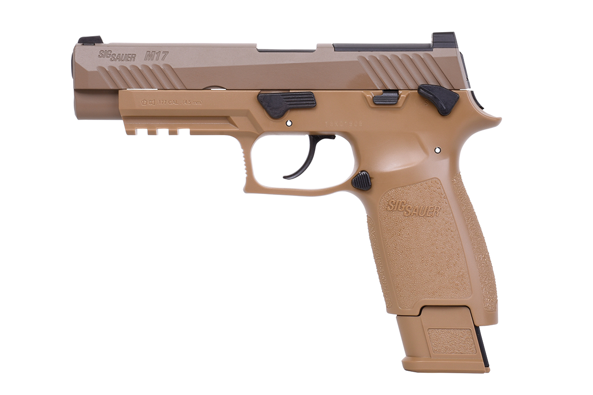 SIG SAUER P320-M17 Tan 4,5mm - Druckluft Co2 BlowBack SIG SAUER P320-M17 Tan 4,5mm - Druckluft Co2 BlowBack