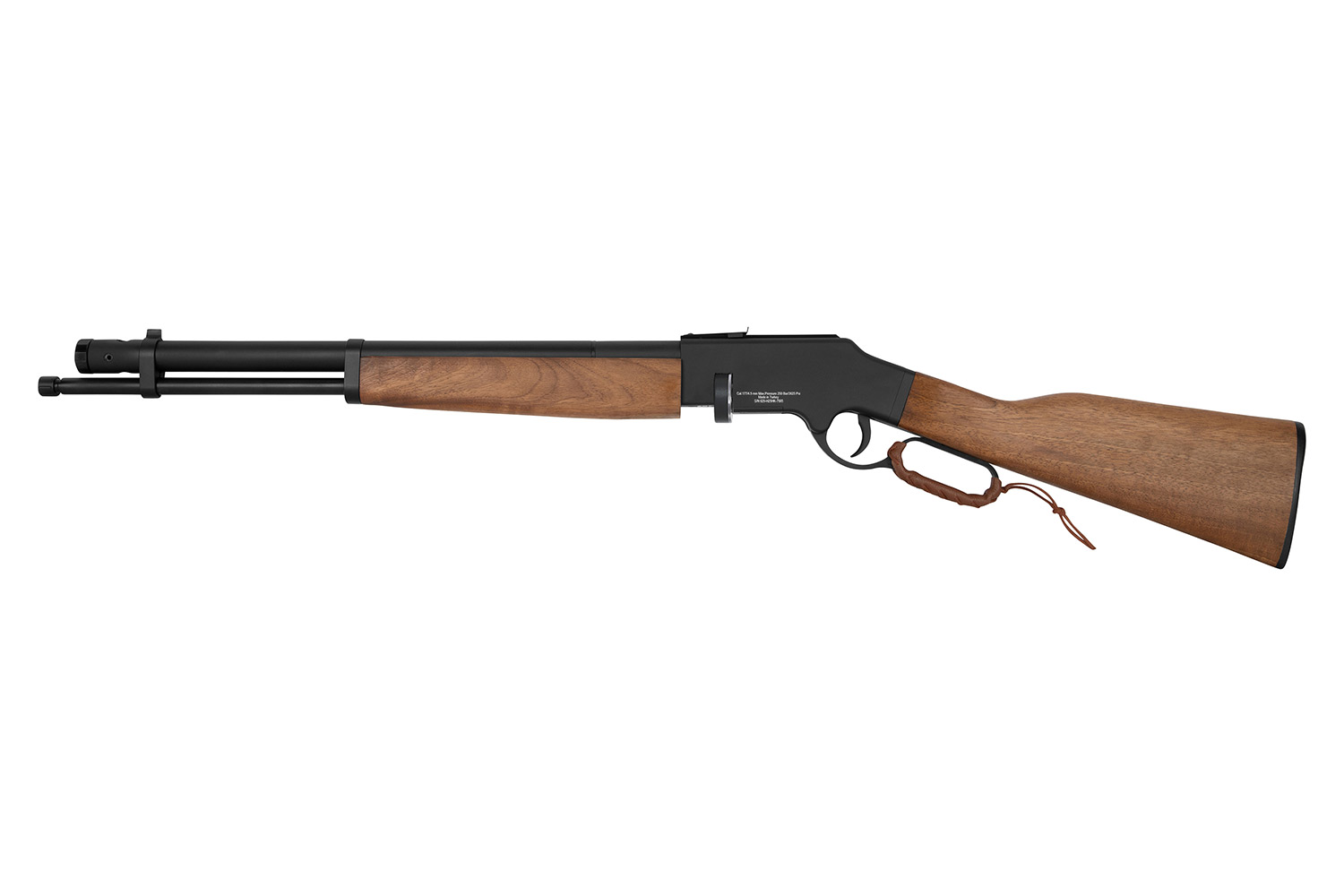 Klassisches Luftgewehr mit Holzschaft und schwarzem Metalllauf, ideal für Präzisionsschießen.