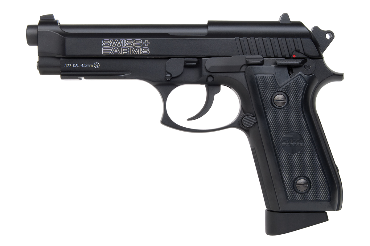 Swiss Arms P92 Schwarz 4,5mm BB - Druckluft Co2 BlowBack