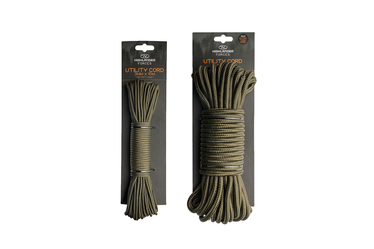 Highlander Forces Allzweckseil 9 mm x 15 m Oliv