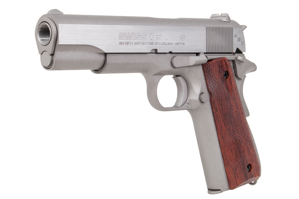 Swiss Arms SA1911 Stainless 4,5mm BB - Druckluft Co2 BlowBack