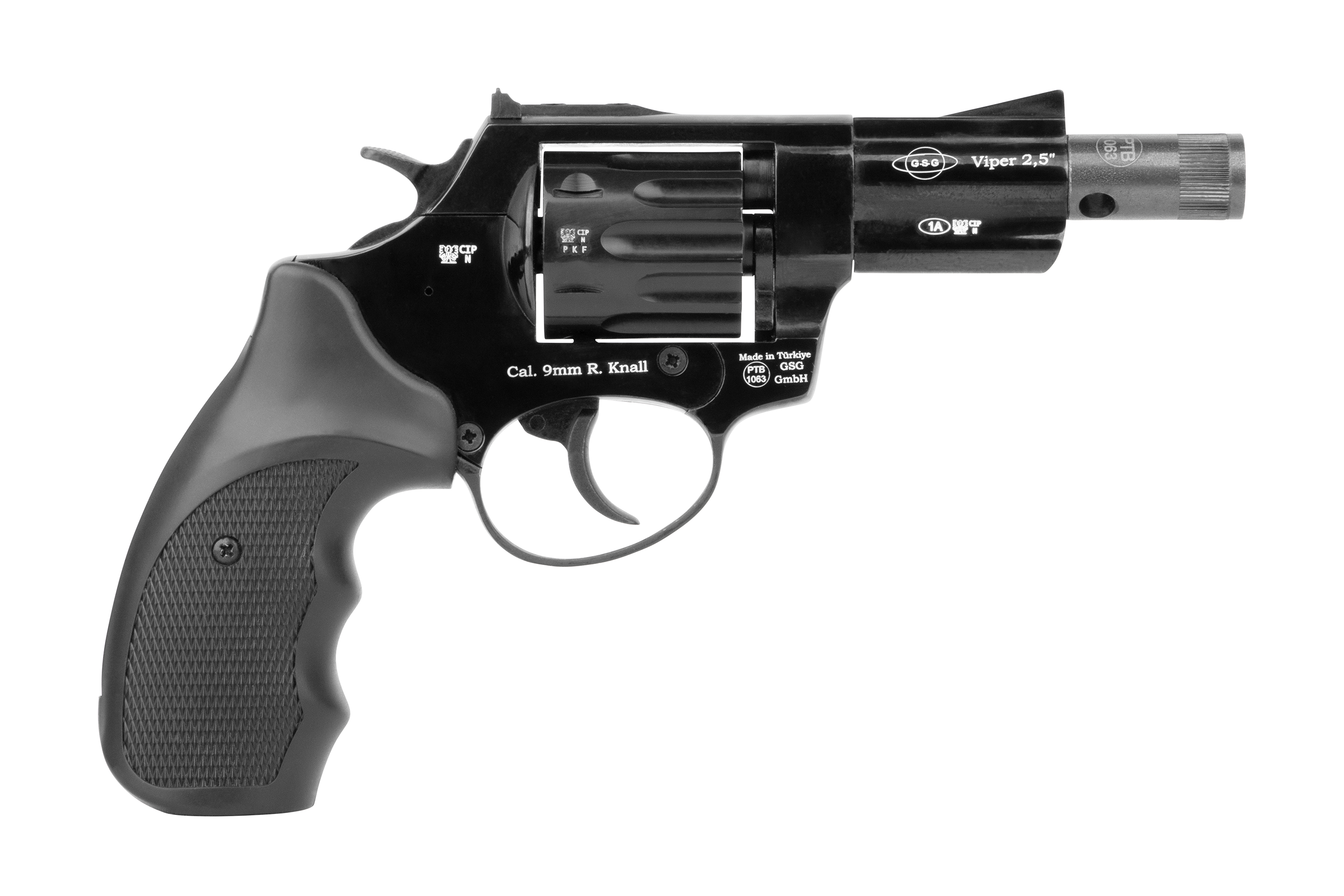 Ekol Viper 2,5'' Schwarz 9mm R. - Gas-Signal