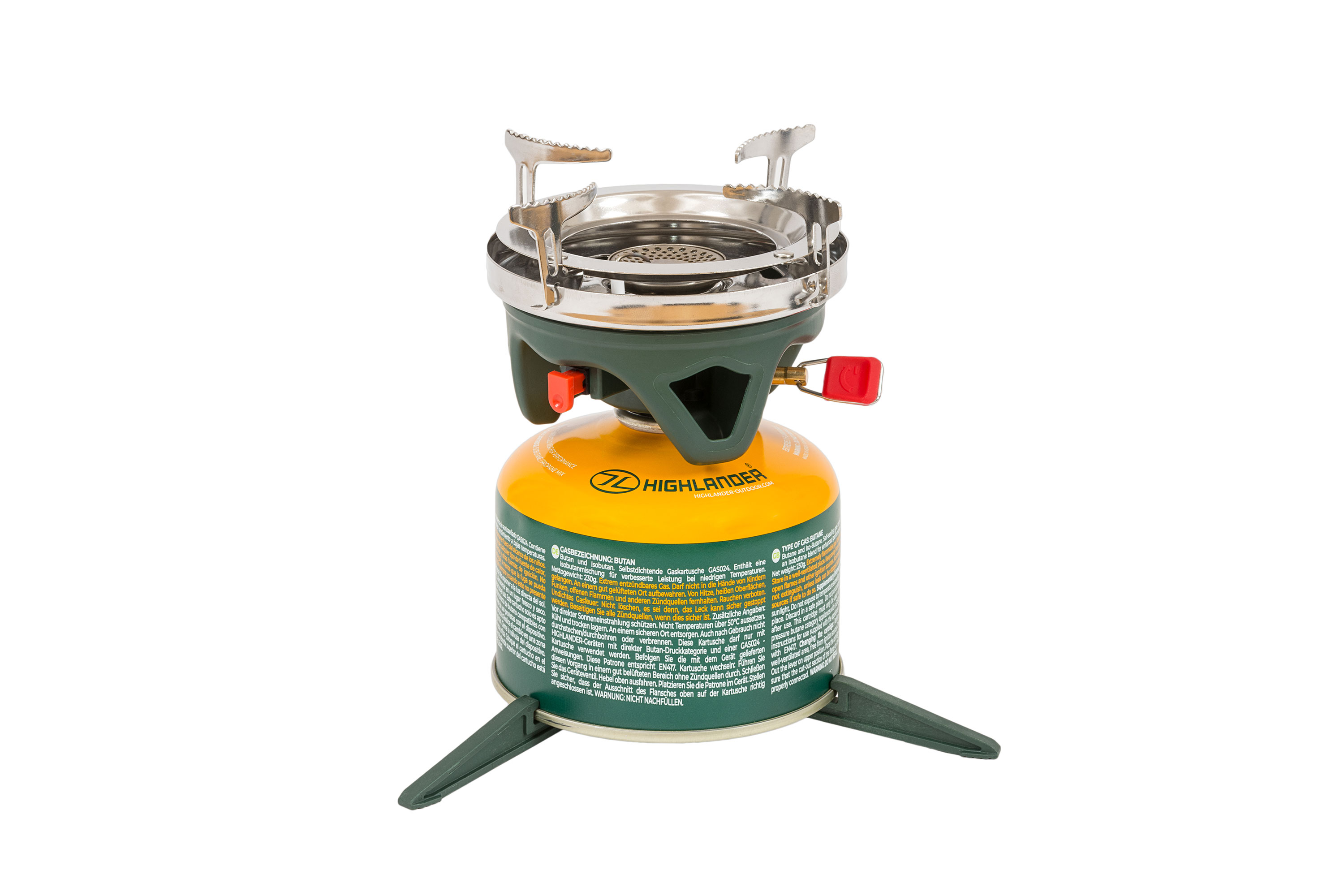 Highlander Forces Fast Boil Camping Gaskocher 1,1l Oliv