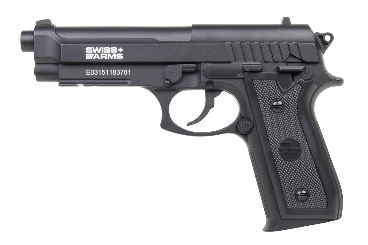 Swiss Arms SA92 Schwarz 4,5mm BB - Druckluft Co2 Non BlowBack