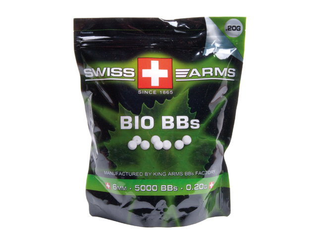 Swiss Arms 6mm BIO BBs Weiß 0,20 g 5.000 Stück Swiss Arms 6mm BIO BBs Weiß 0,20 g 5.000 Stück