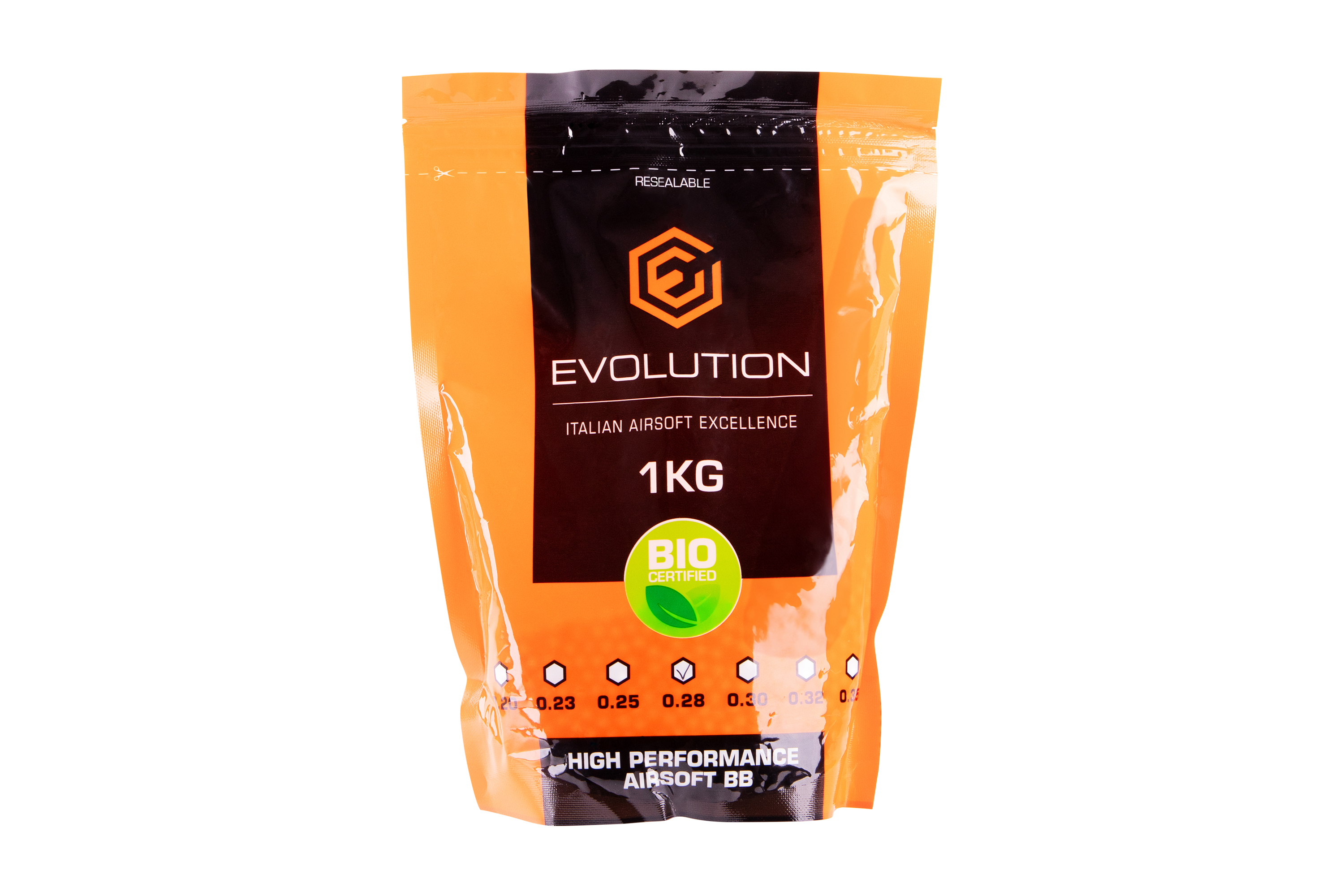 Evolution High Performance Airsoft BIO BBs 6mm 0,28g 3.570 Stück Evolution High Performance Airsoft BIO BBs 6mm 0,28g 3.570 Stück