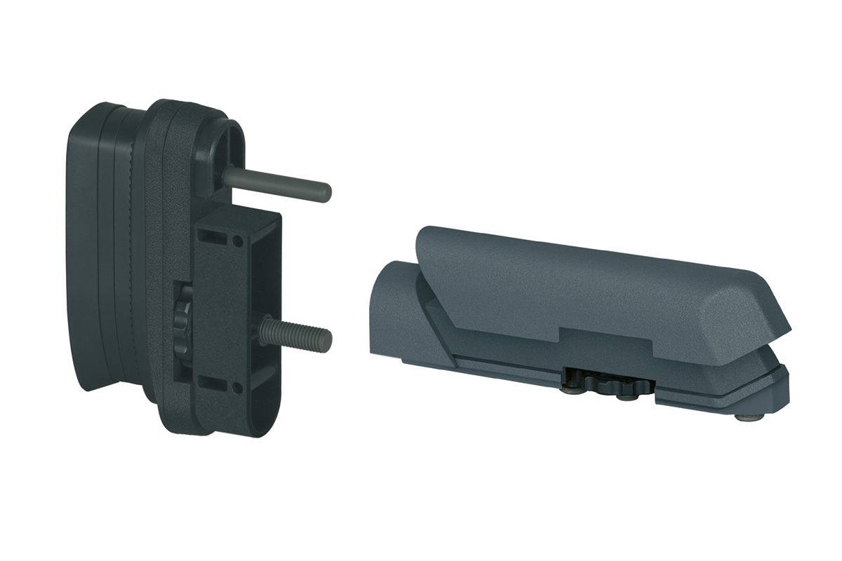 Amoeba Schaftbacke + Schaftkappe Striker S1 Grau