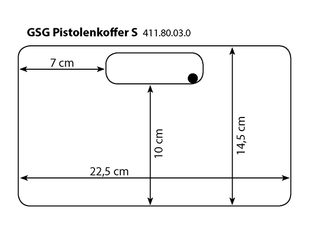 AS24 Pistolenkoffer 23cm Schwarz