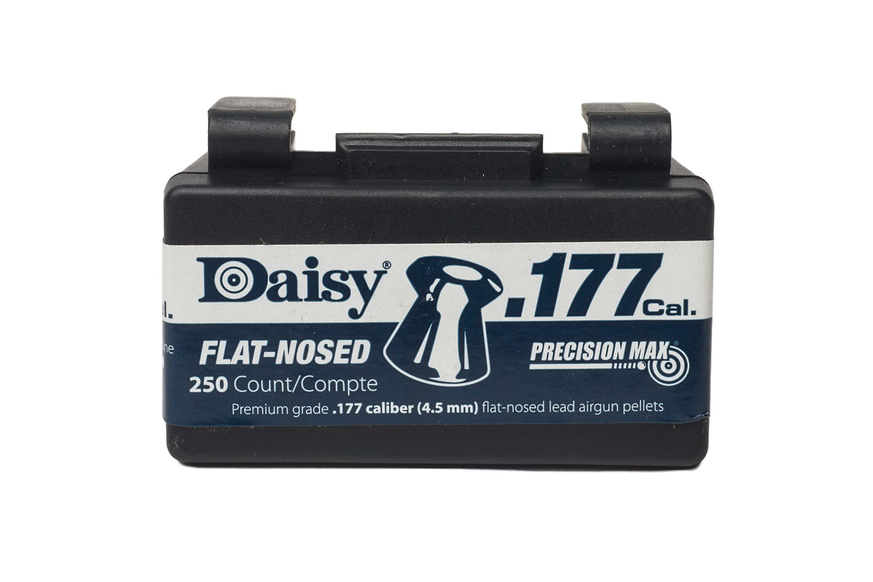 Flache Luftgewehrkugeln vom Kaliber .177 Daisy, 250 Stück, Premiumqualität für Präzisionsschießen.