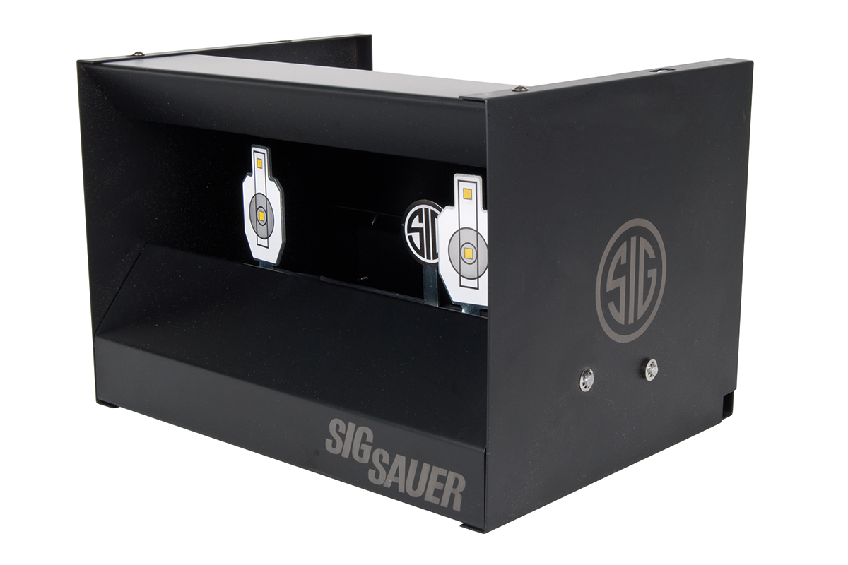 SIG SAUER Kugelfang mit 2 Klappzielen - Druckluft SIG SAUER Kugelfang mit 2 Klappzielen - Druckluft