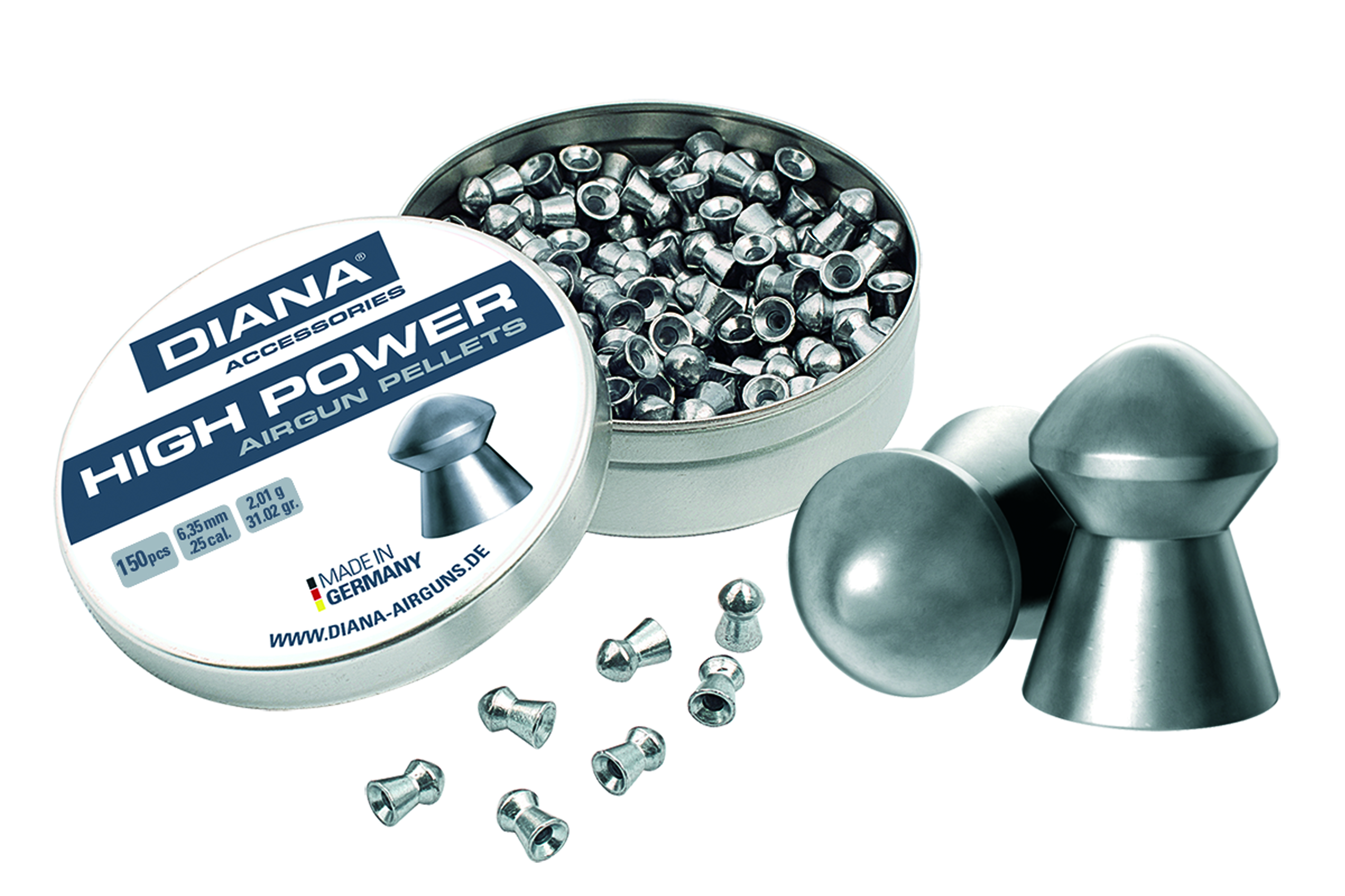 DIANA Rundkopf Diabolos glatt 6,35mm 150 Stück