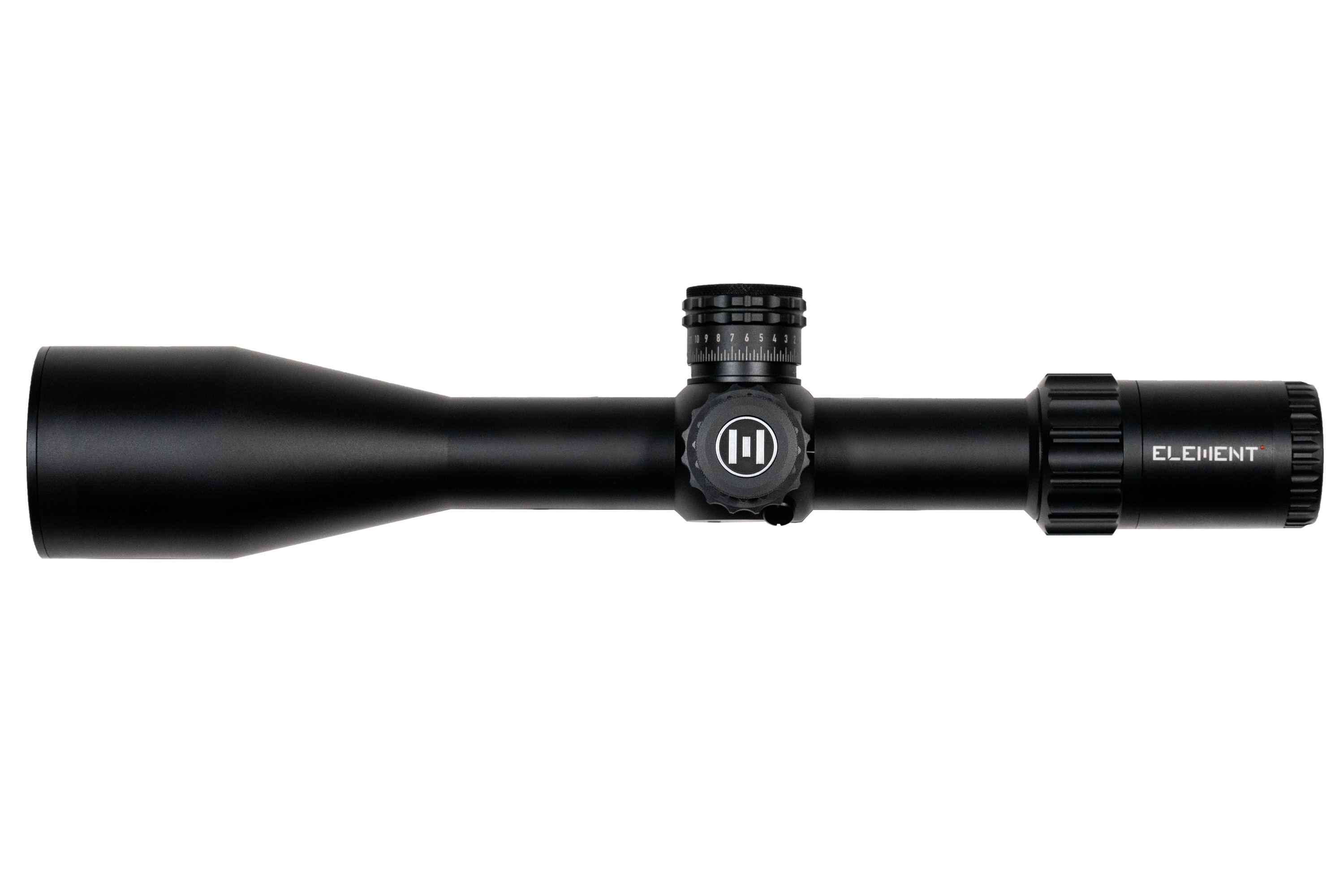 Element-Zielfernrohr mit elegantem schwarzem Design, präzisen Einstellungen und langlebiger Konstruktion für optimale Leistung.