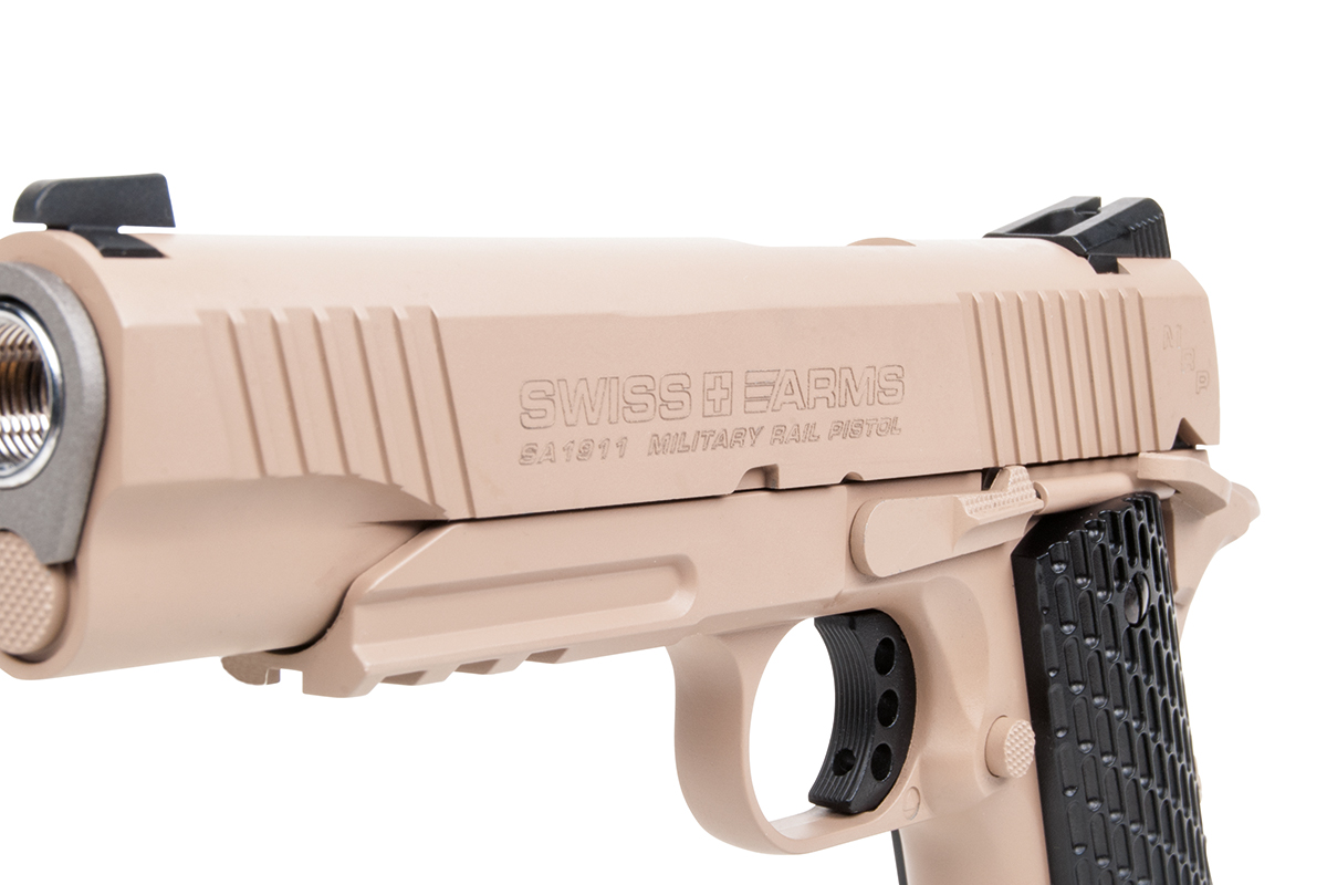 Swiss Arms P1911 Tan 4,5mm BB - Druckluft Co2 BlowBack