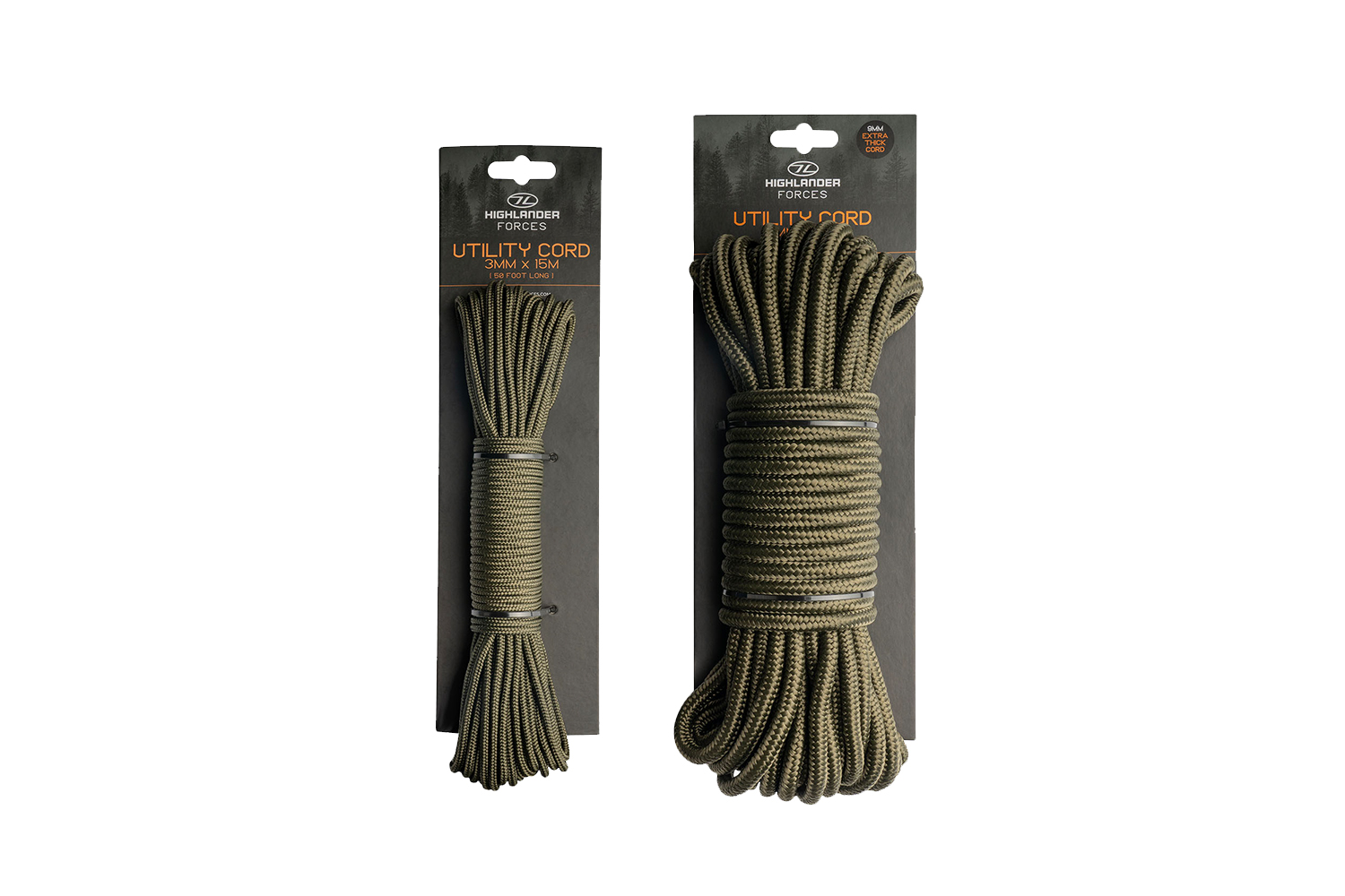 Highlander Forces Abspannleine 3mm x 15m Oliv