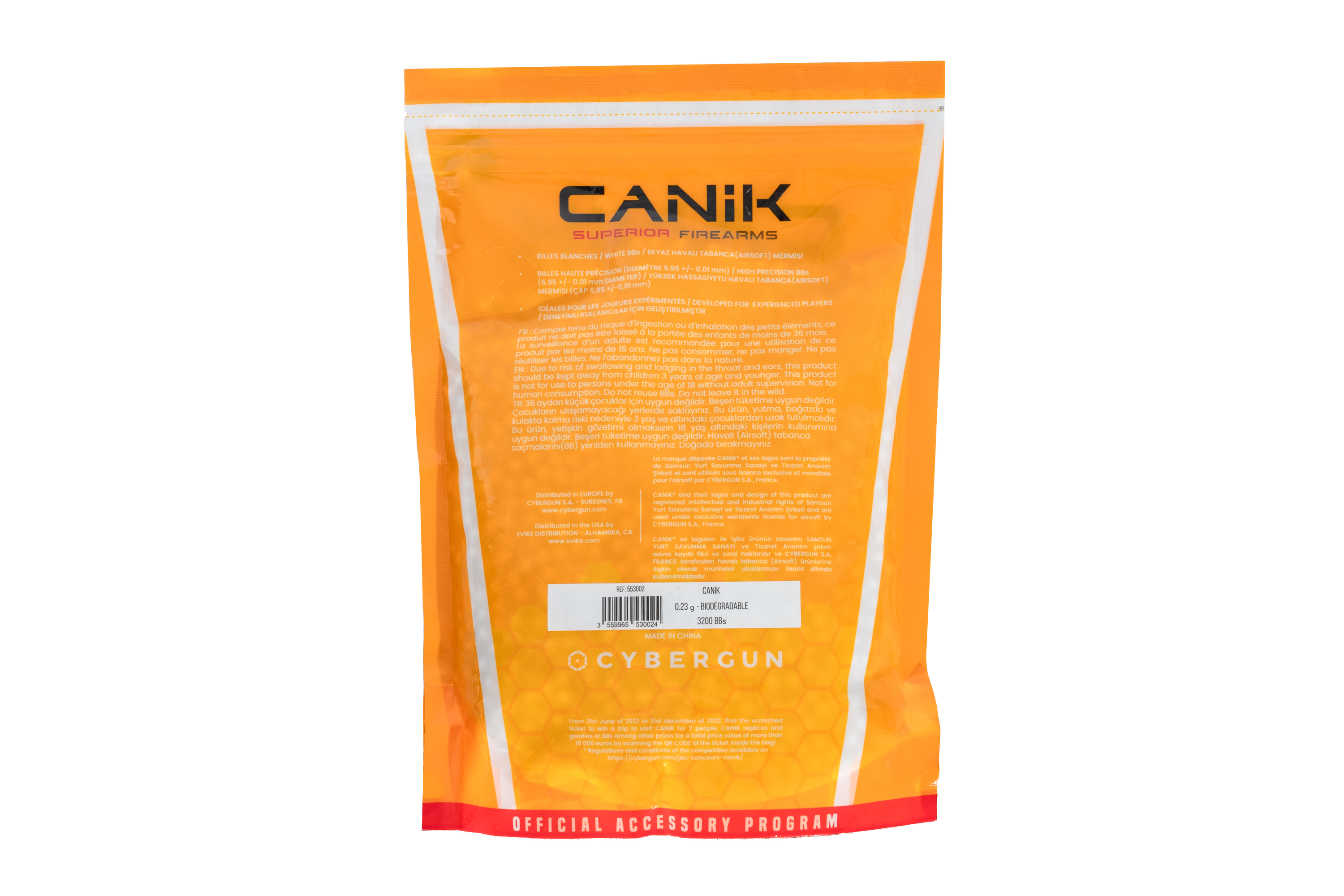 Canik 6mm BIO BBs Weiß 0,23 g 3.200 Stück