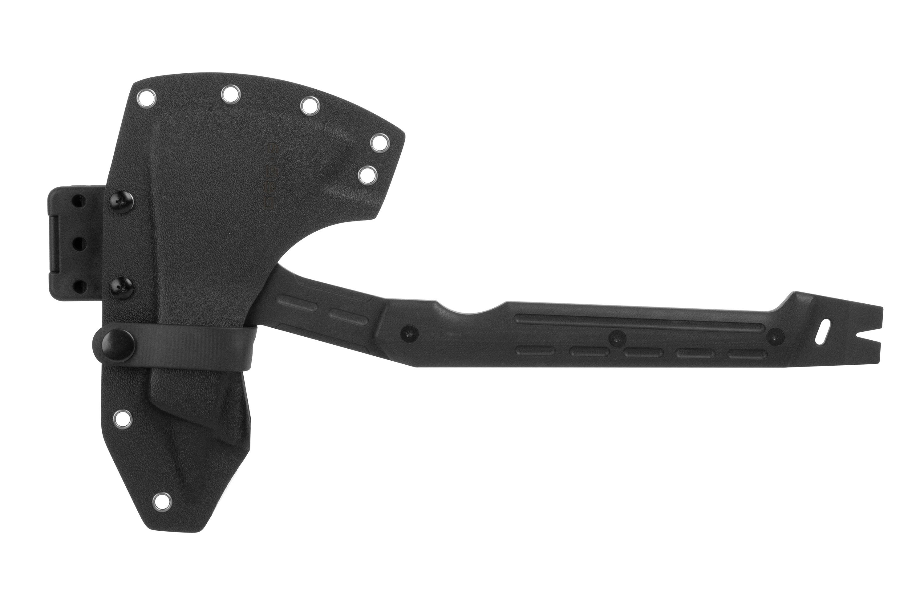 Schwarzes taktisches Holster für Luftpistolen mit verstellbaren Riemen und strapazierfähigem Material für sicheren Tragekomfort.