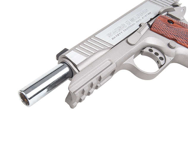 Swiss Arms P1911 Stainless 4,5mm BB - Druckluft Co2 BlowBack