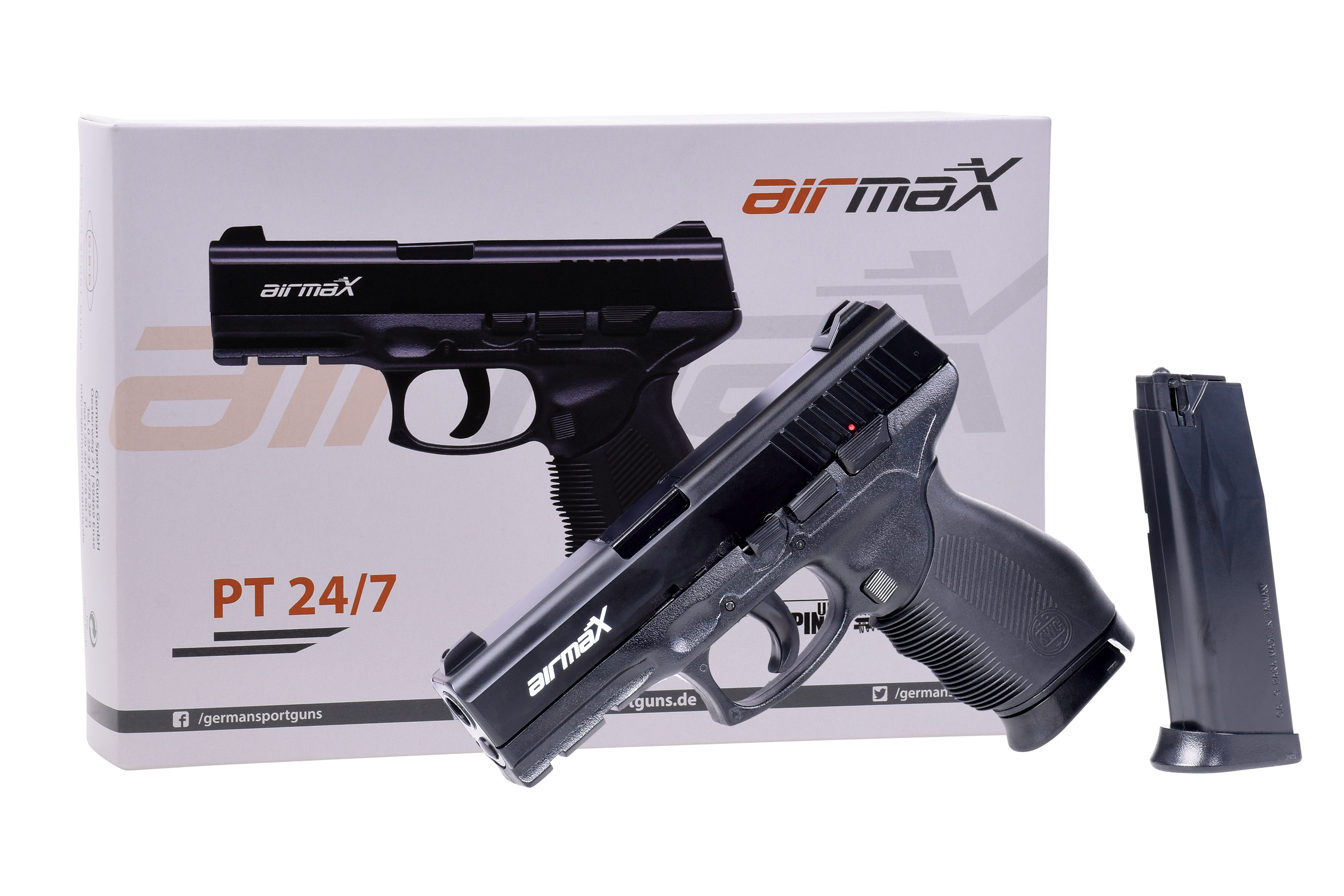 airmaX® PT24/7 Schwarz 6mm - Airsoft Federdruck < 0,5 Joule