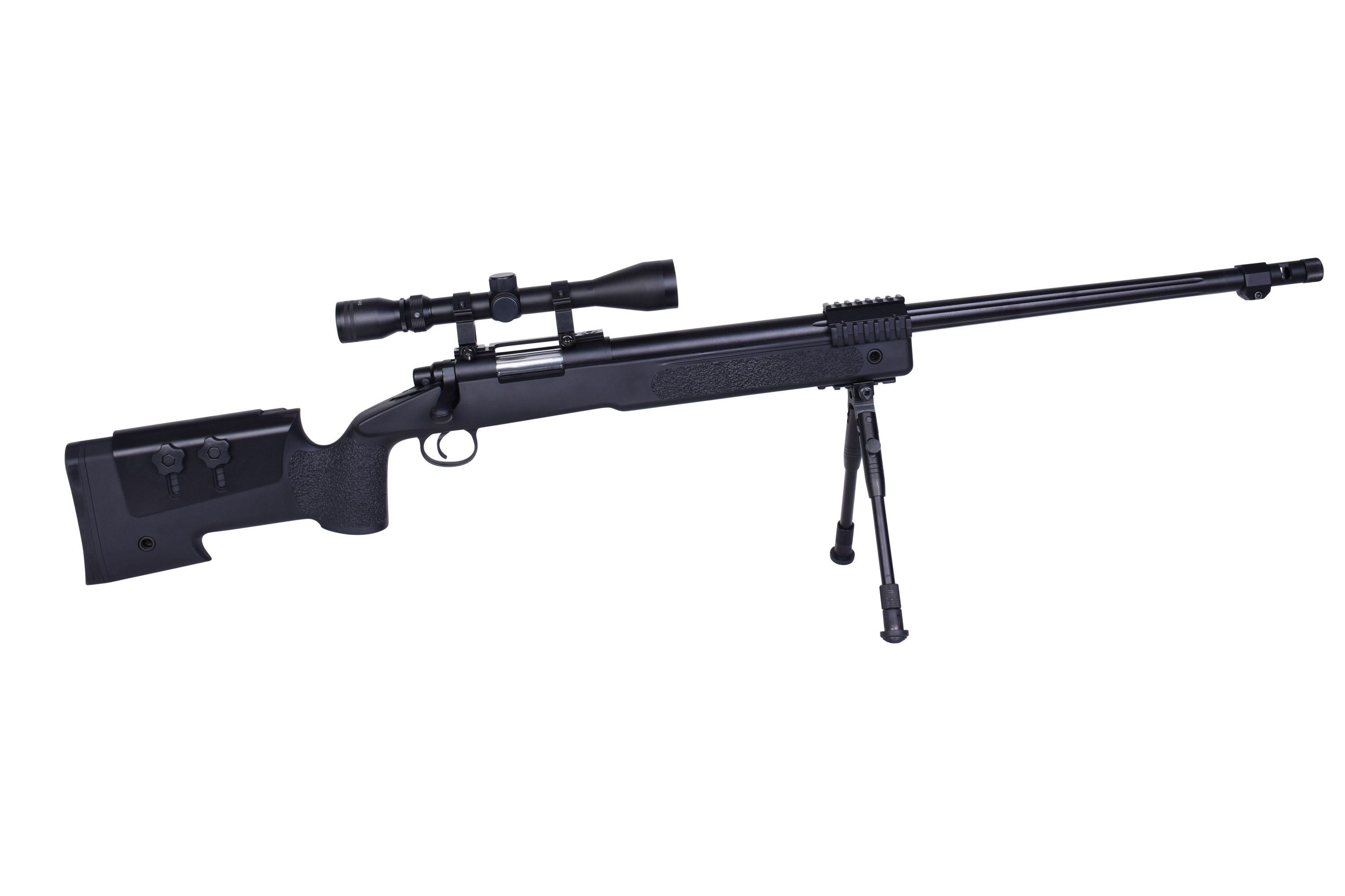 airmaX® MB16 Sniper Schwarz 6mm - Airsoft Federdruck