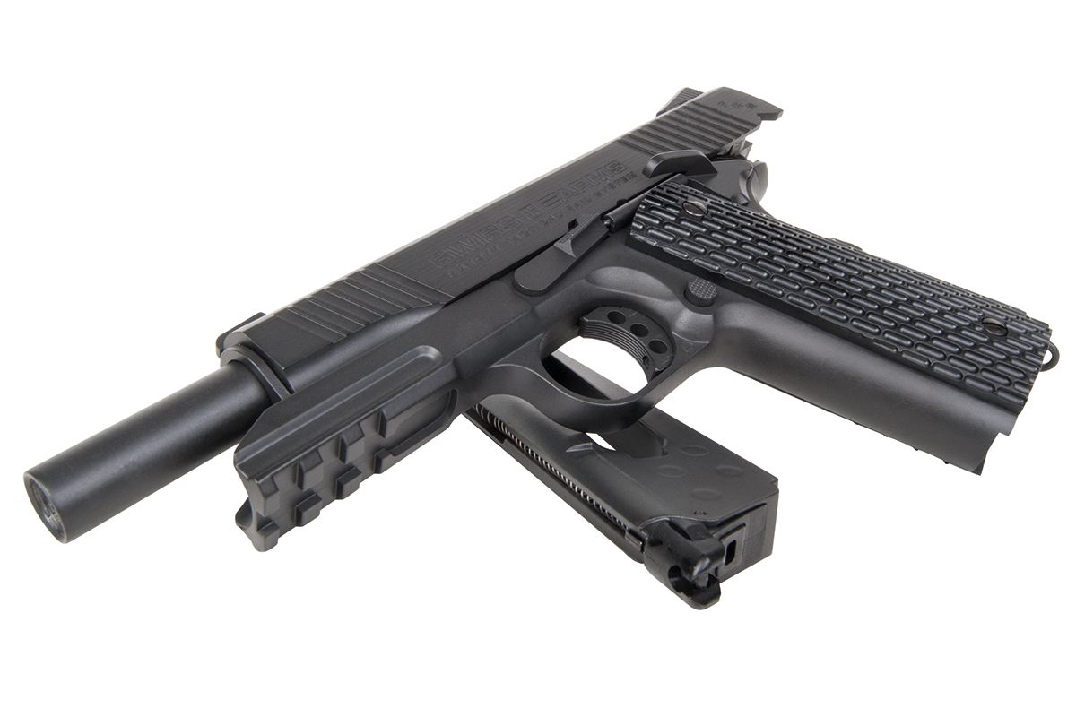 Swiss Arms 1911 TRS Schwarz 4,5mm BB - Druckluft Co2 BlowBack